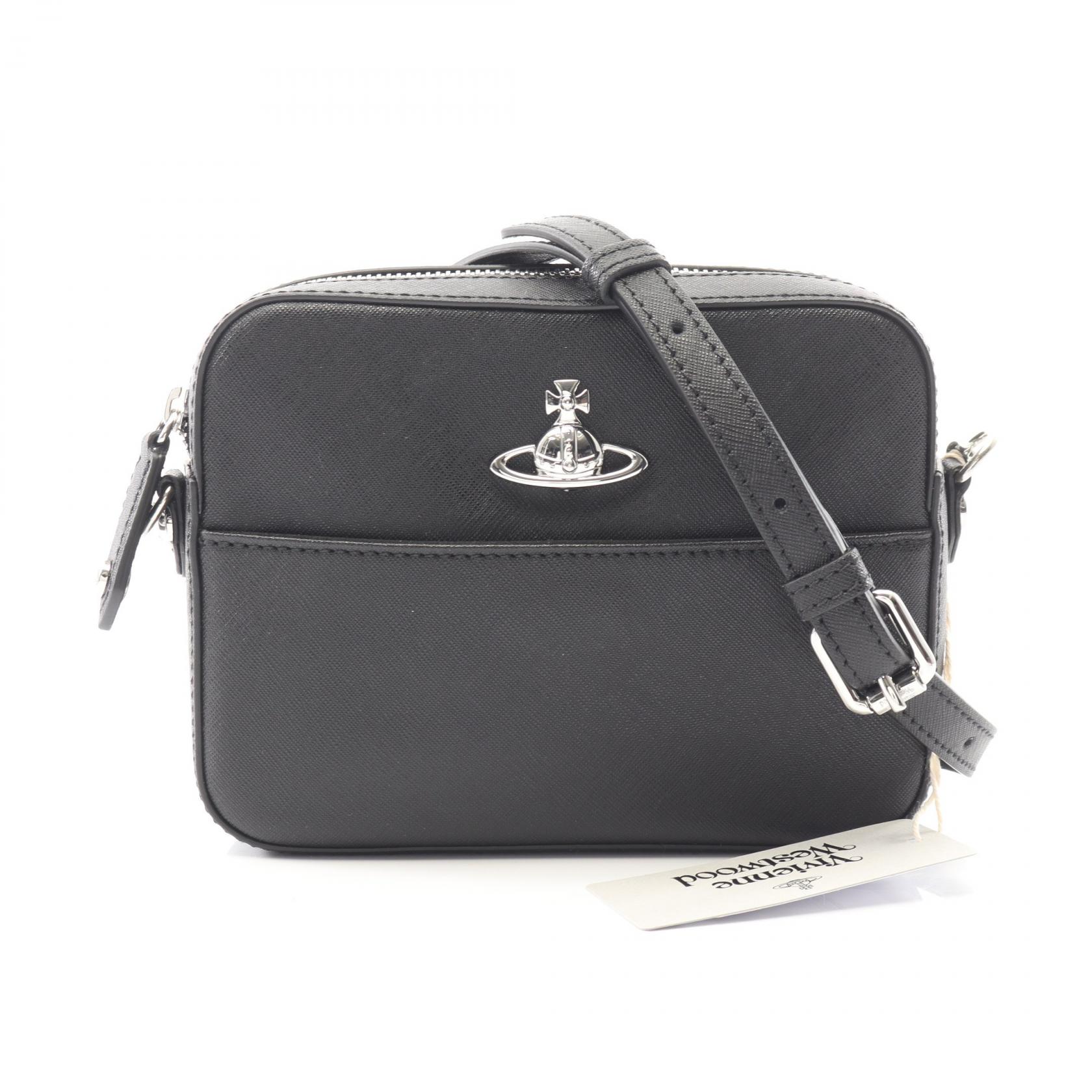 ≪5%OFFクーポン＆まとめ買い10% ～7/26 9:59〆≫ヴィヴィアンウエストウッド Vivienne Westwood CAMERA BAG ショルダーバッグ バッグ レザー レディース ブラック系 48020008UL008VN401 【新品】｜BRANDOFF TOKYO