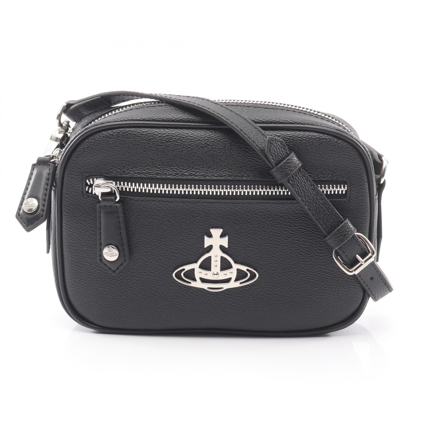 ≪5%OFFクーポン&まとめ買い10% ~7/26 9:59〆≫ヴィヴィアンウエストウッド Vivienne Westwood ANNIE CAMERA BAG ショルダーバッグ バッグ フェイクレザー レディース ブラック系 43030036S000RN405 【新品】|BRANDOFF TOKYO