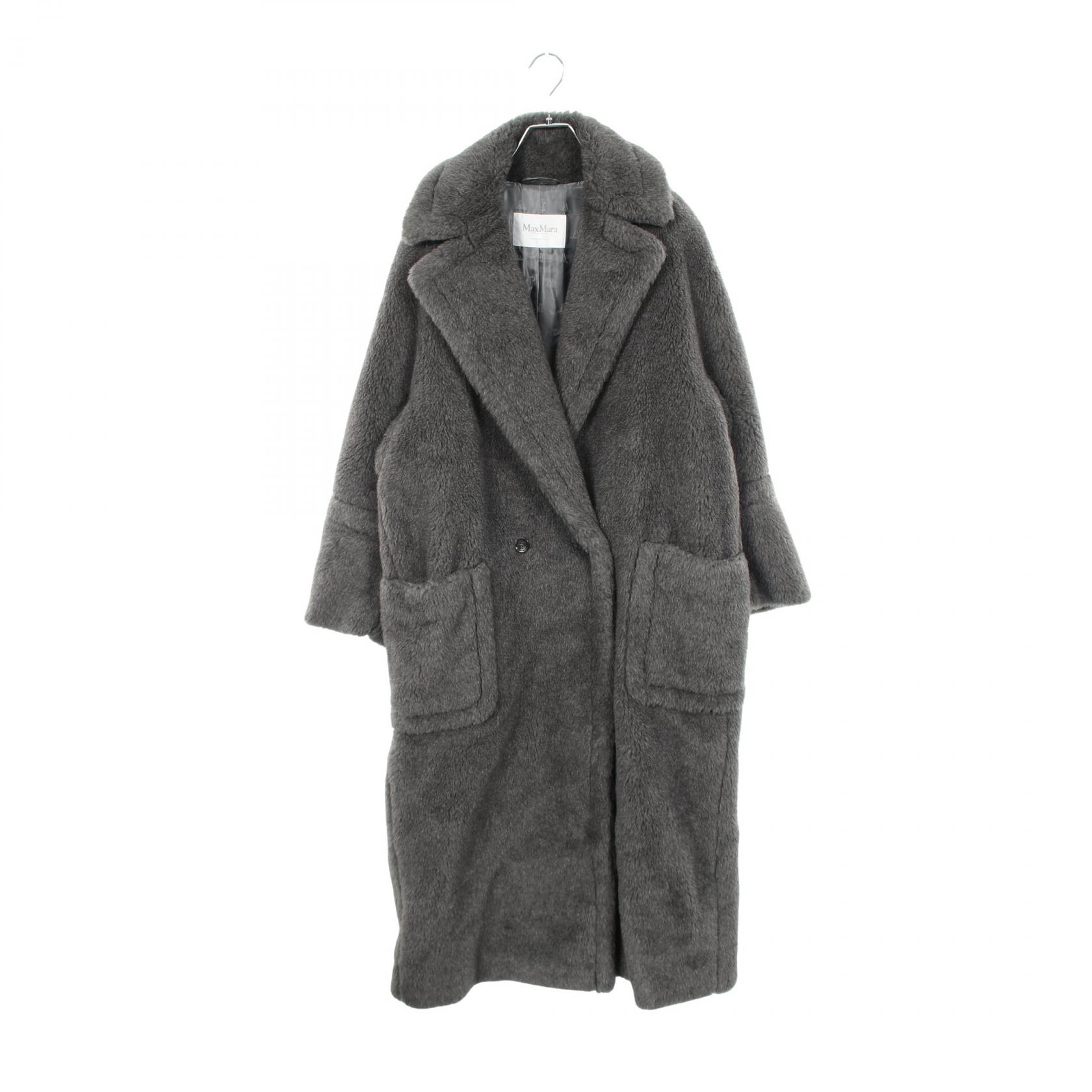 ≪5%OFFクーポン&まとめ買い10% ~7/26 9:59〆≫マックスマーラ MAX MARA カディアック テディベア 衣料品 アウター ウール アルパカ レディース グレー系 24210163136 【中古】|BRANDOFF TOKYO