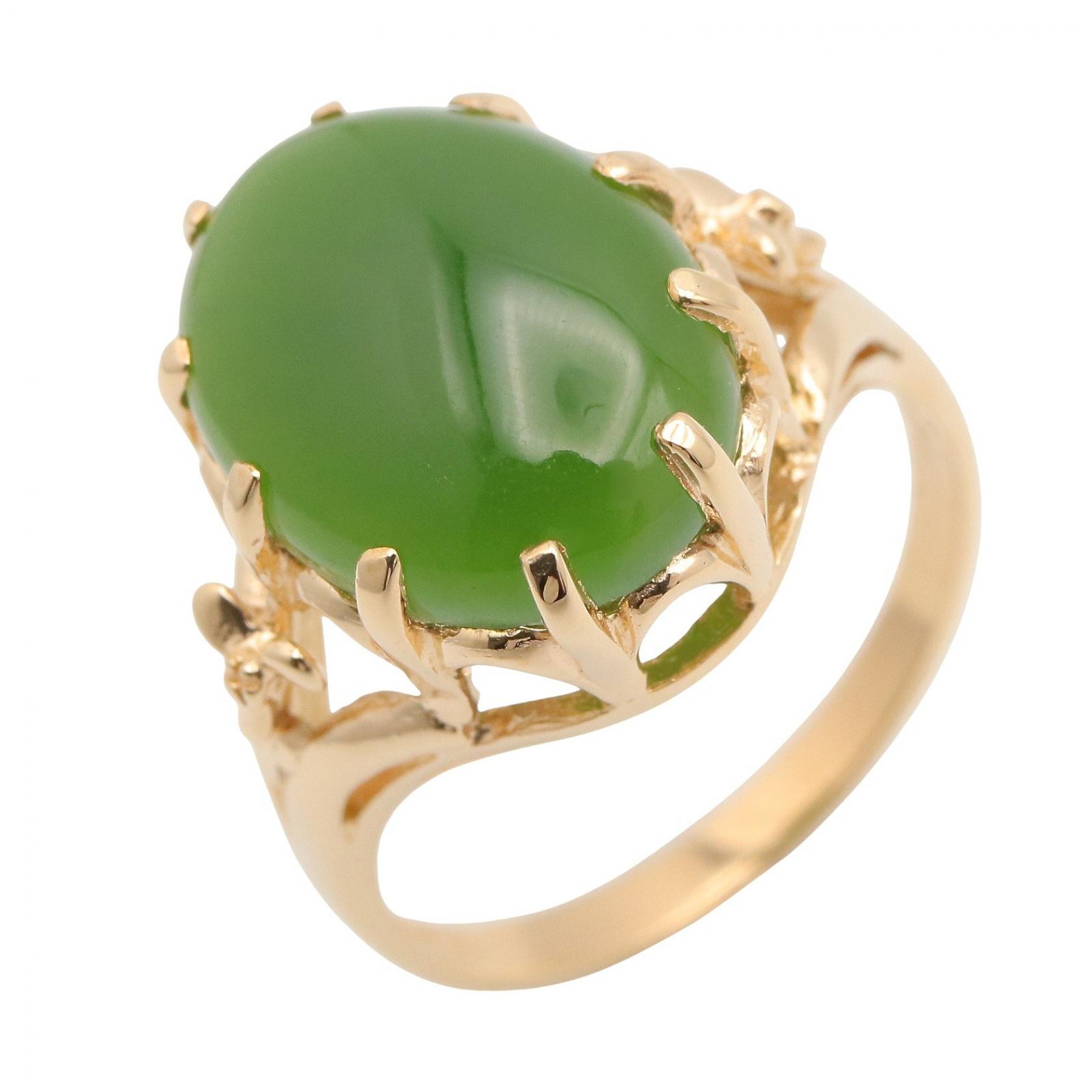 ジュエリー JEWELRY 色石 リング リング・指輪 ジュエリー K14YG / 色石 レディース グリーン系 / ゴールド系 ﾋｽｲ 3.9g 【中古】｜BRANDOFF TOKYO