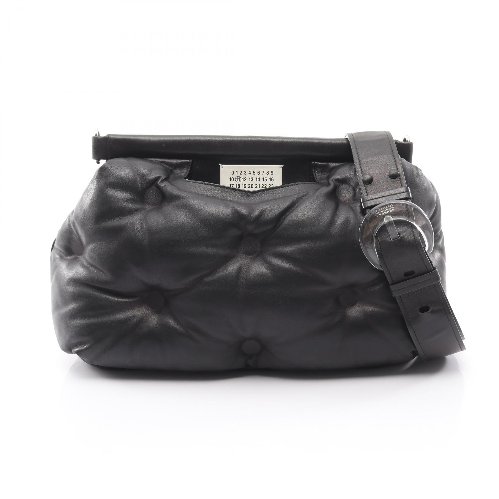 メゾン マルジェラ Maison Margiela グラム スラム ミディアム ショルダーバッグ バッグ ラムスキン（羊革） レディース ブラック系 S56WG0177 【中古】