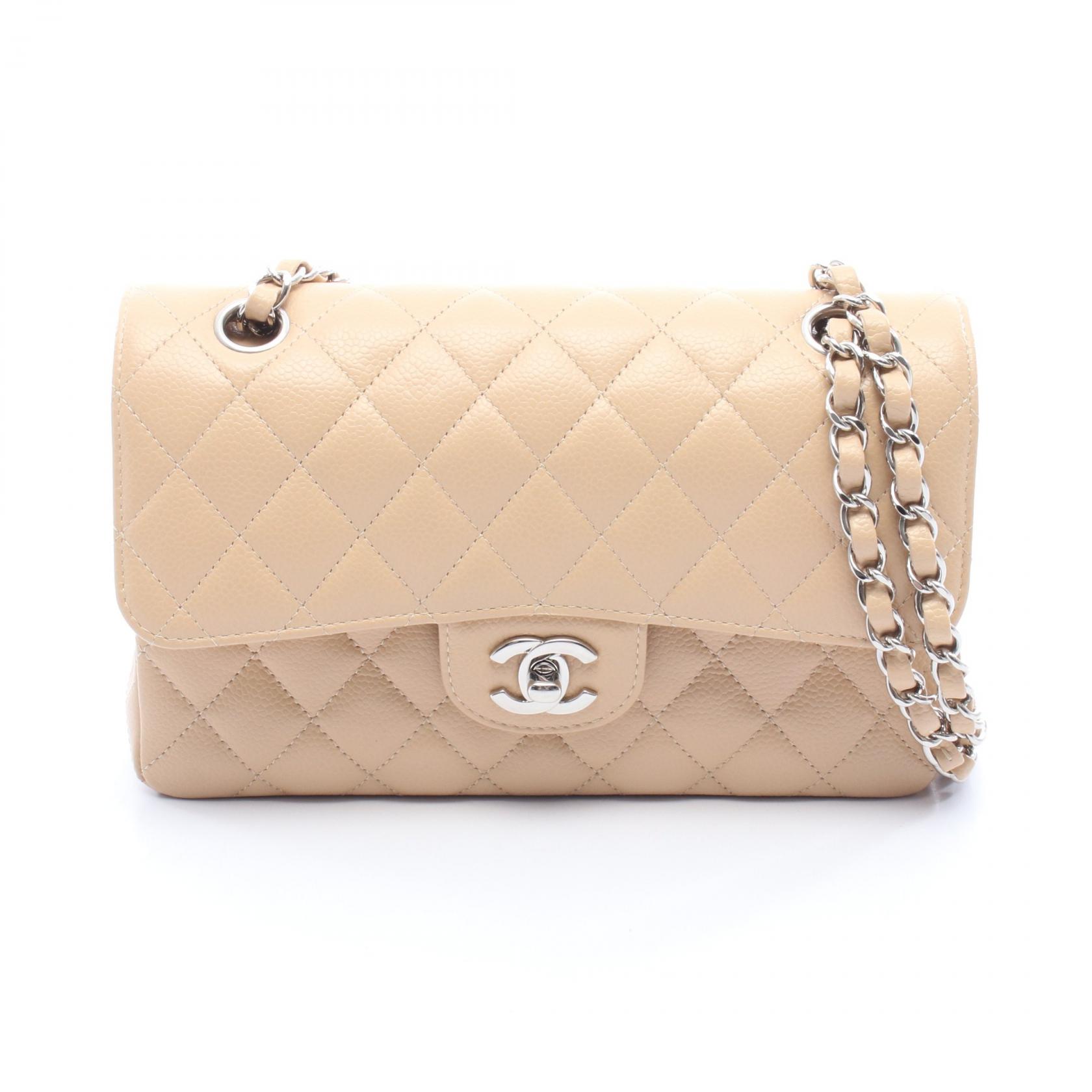 ≪5%OFFクーポン&まとめ買い10% ~7/26 9:59〆≫シャネル CHANEL マトラッセ Wフラップ ショルダーバッグ バッグ キャビアスキン(グレインドカーフ) レディース ベージュ系 【中古】|BRANDOFF TOKYO