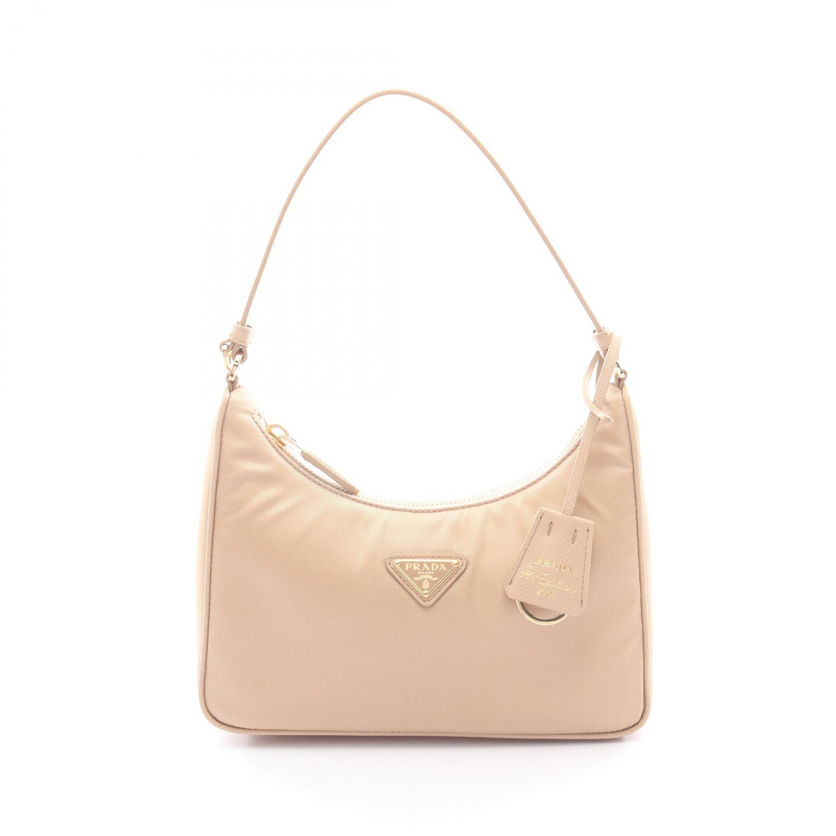 プラダ PRADA Re-Edition 2005 Re-Nylon ミニバッグ ハンドバッグ バッグ ナイロン サフィアーノレザー レディース ベージュ系 1N204XR064F0Y8C 【新品】｜BRANDOFF TOKYO