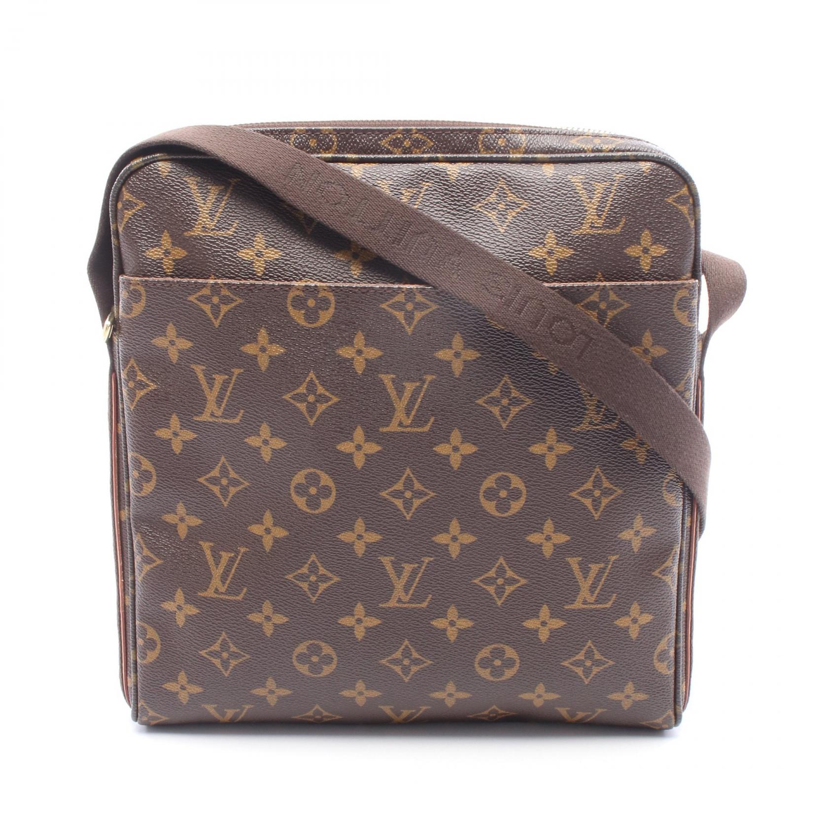 ≪5%OFFクーポン＆まとめ買い10% ～7/26 9:59〆≫ルイ・ヴィトン LOUIS VUITTON トロター ボブール ショルダーバッグ バッグ PVCコーティングキャンバス レザー モノグラム メンズ レディース ブラウン系 M97037 【中古】｜BRANDOFF TOKYO