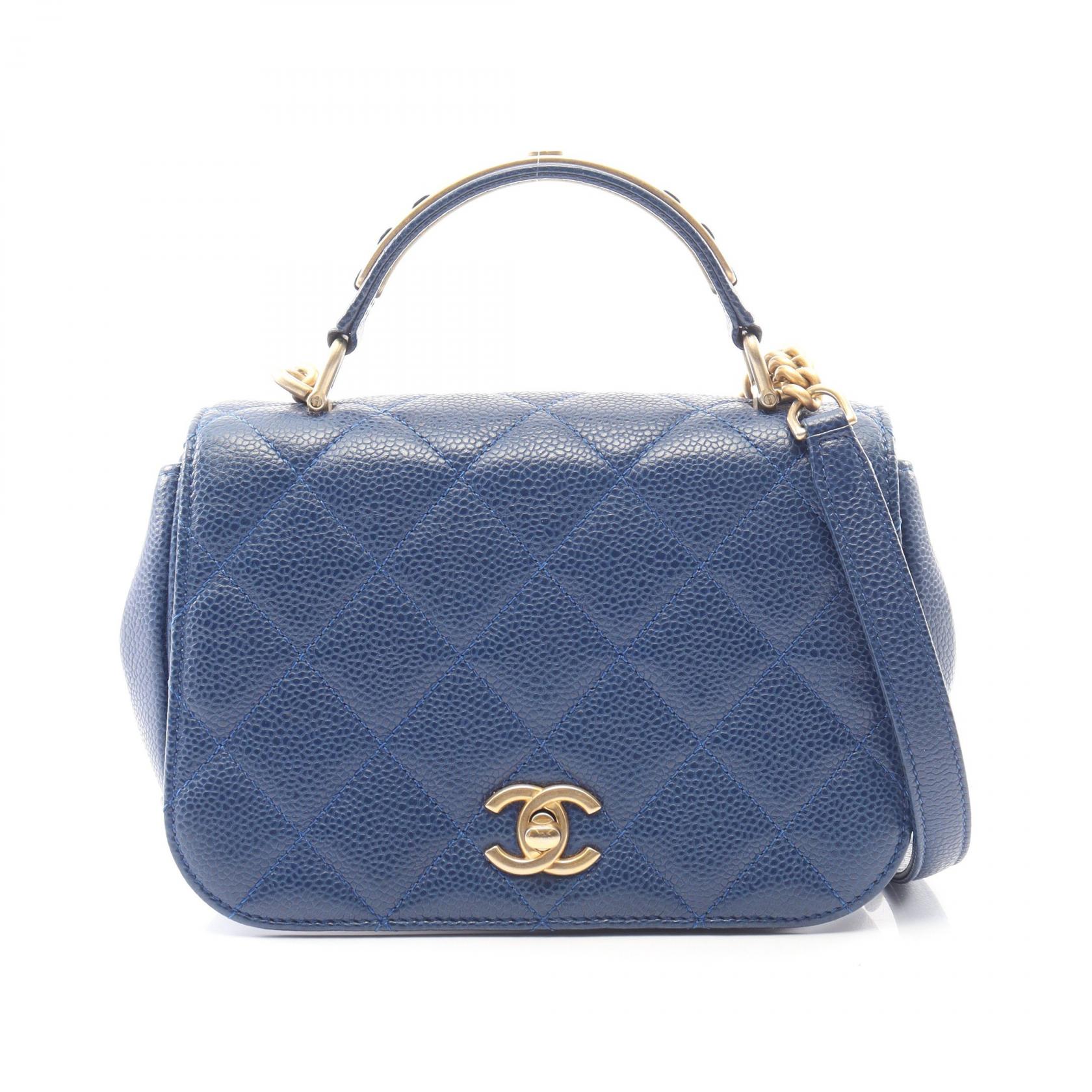 ≪5%OFFクーポン＆まとめ買い10% ～7/26 9:59〆≫シャネル CHANEL マトラッセ 2WAY ショルダーバッグ バッグ カーフ（牛革） レディース ブルー系 A91903 【中古】｜BRANDOFF TOKYO