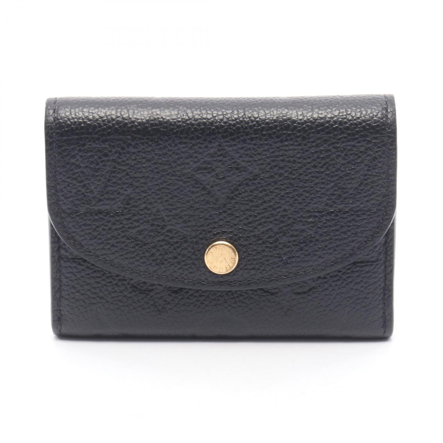 ルイ・ヴィトン LOUIS VUITTON ポルトモネ ロザリ モノグラムアンプラント ノワール コインケース 財布 レザー レディース ブラック系 M81455 【中古】｜BRANDOFF TOKYO