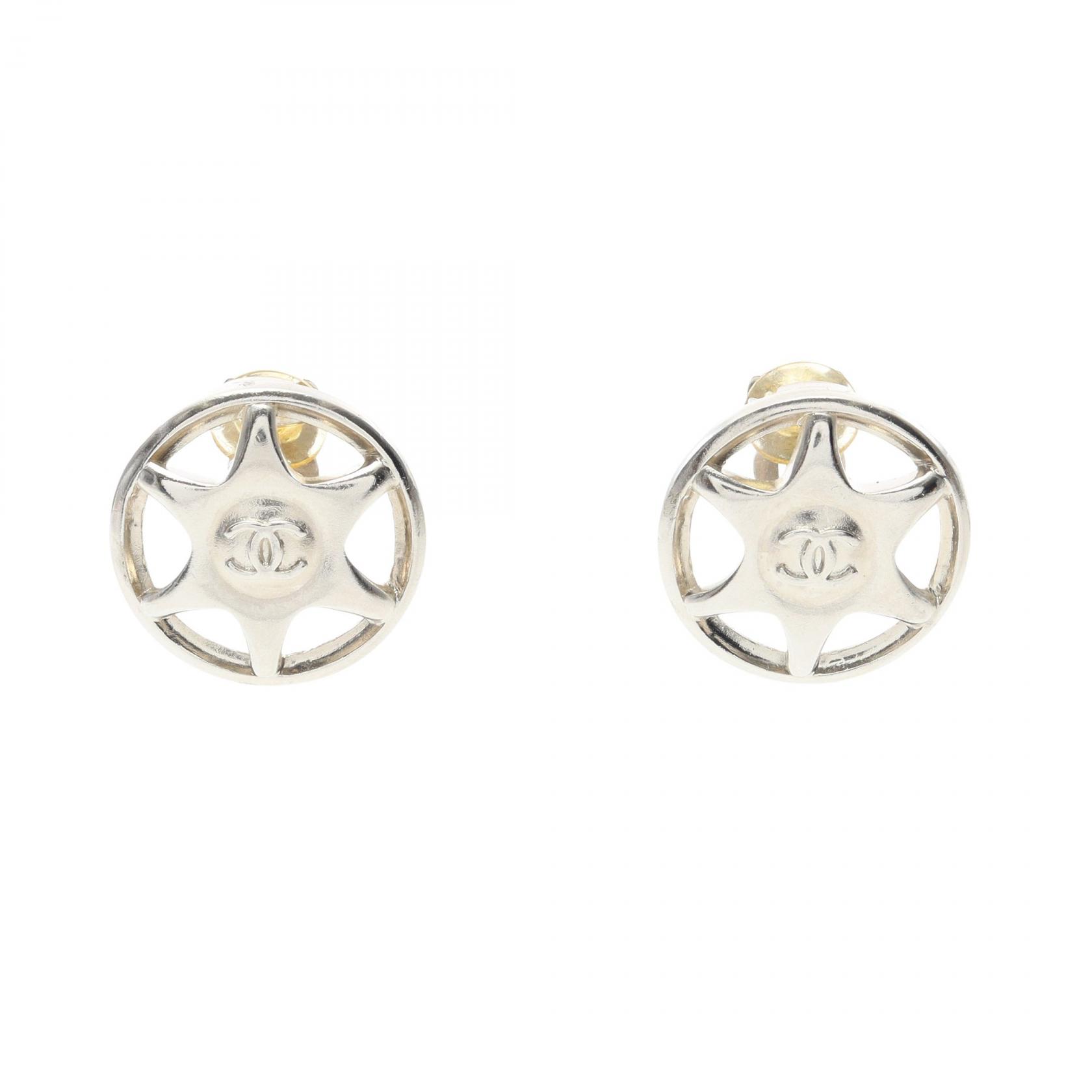 ≪5%OFFクーポン&まとめ買い10% ~7/26 9:59〆≫シャネル CHANEL ココマーク イヤリング ジュエリー ステンレススチール レディース シルバー系 【中古】|BRANDOFF TOKYO