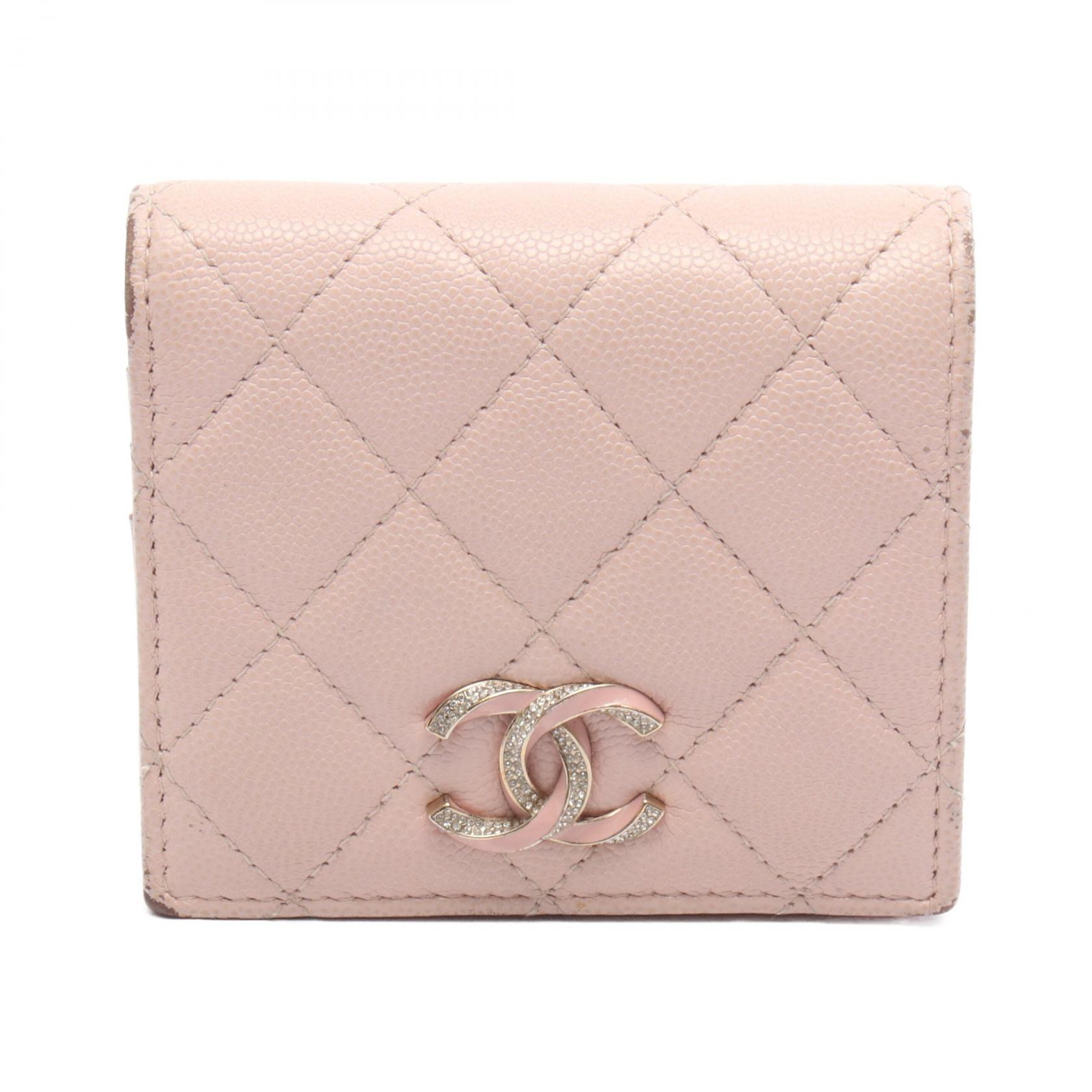 ≪5%OFFクーポン&まとめ買い10% ~7/26 9:59〆≫シャネル CHANEL マトラッセ スモールウォレット 二つ折り財布 財布 キャビアスキン(グレインドカーフ) レディース ピンク系 AP3341 【中古】|BRANDOFF TOKYO