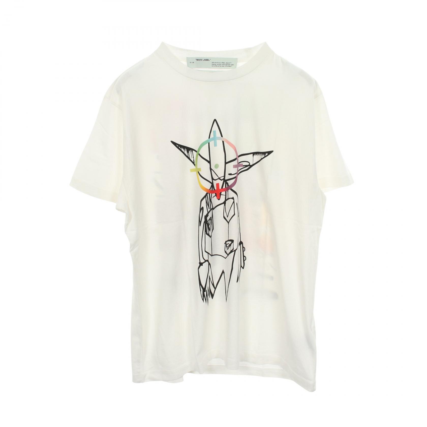 ≪5%OFFクーポン&まとめ買い10% ~7/26 9:59〆≫オフホワイト OFF-WHITE フューチュラ Tシャツ 半袖Tシャツ 衣料品 トップス コットン メンズ ホワイト系 / マルチカラー 【中古】|BRANDOFF TOKYO