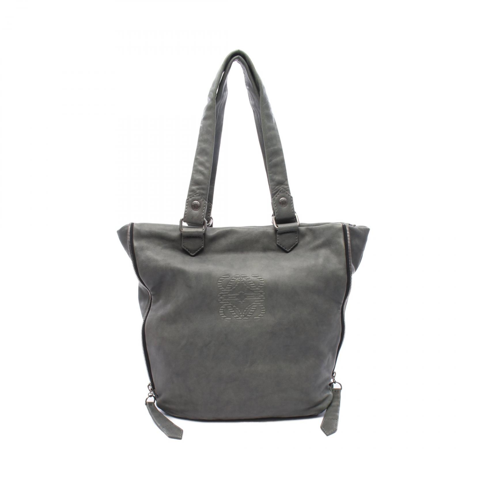 ロエベ LOEWE アナグラム トートバッグ バッグ レザー レディース グレー系 【中古】｜BRANDOFF TOKYO