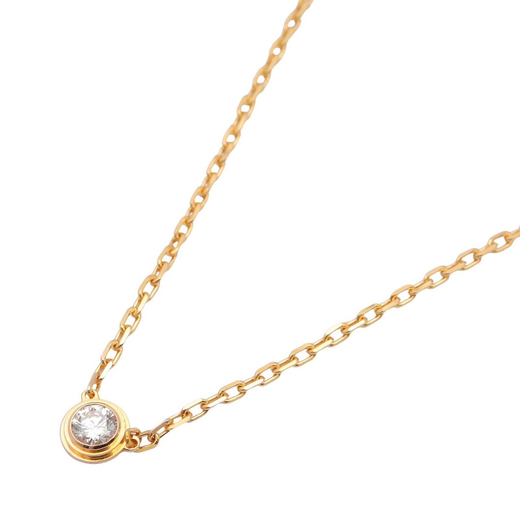 ≪5%OFFクーポン&まとめ買い10% ~7/26 9:59〆≫カルティエ CARTIER ダムール ダイヤ ネックレス ネックレス ジュエリー K18PG(ピンクゴールド) ダイヤモンド レディース クリア系 / ゴールド系 【中古】|BRANDOFF TOKYO