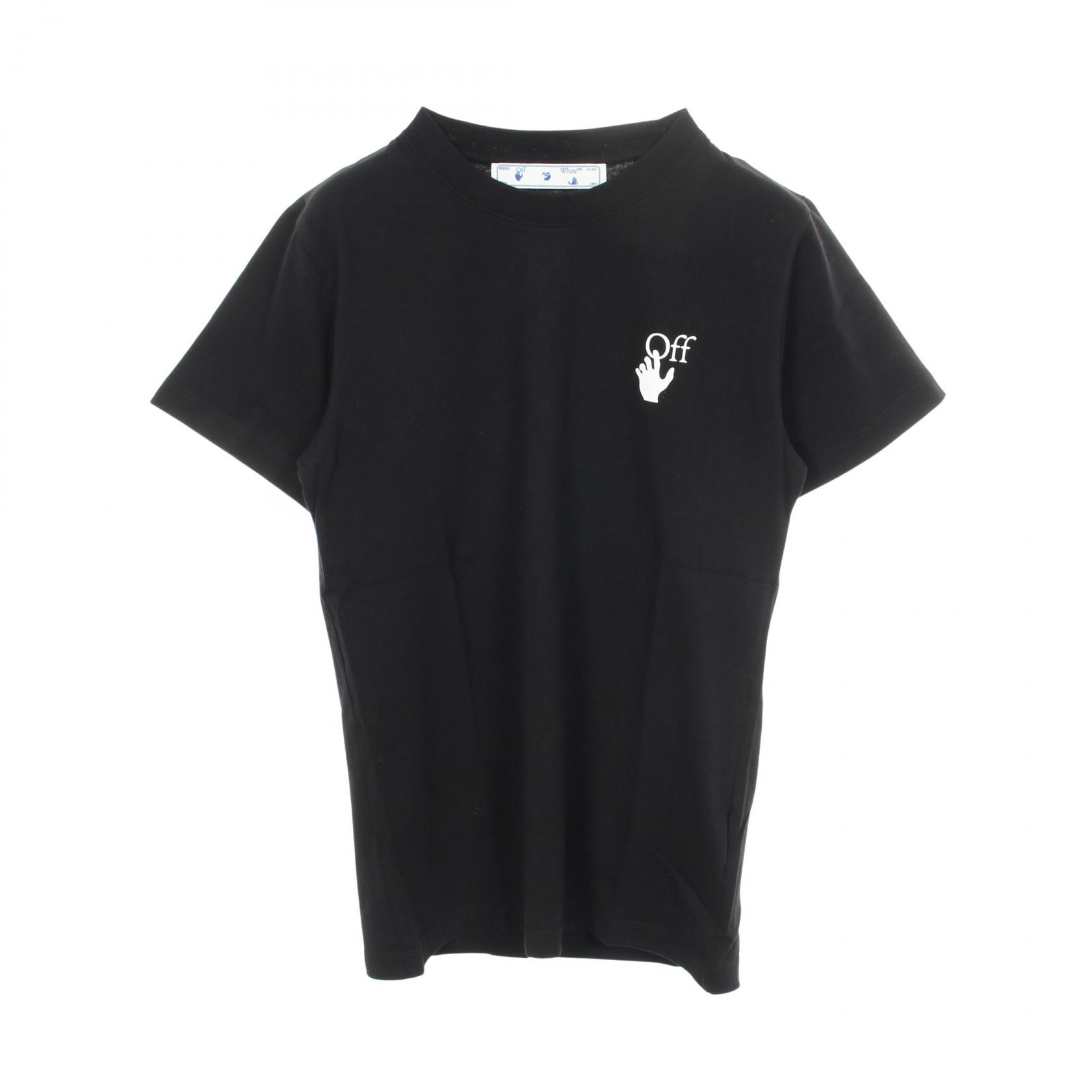 ≪5%OFFクーポン&まとめ買い10% ~7/26 9:59〆≫オフホワイト OFF-WHITE スプレーアロー 半袖Tシャツ 衣料品 トップス コットン メンズ ブラック系 / ホワイト系 【中古】|BRANDOFF TOKYO