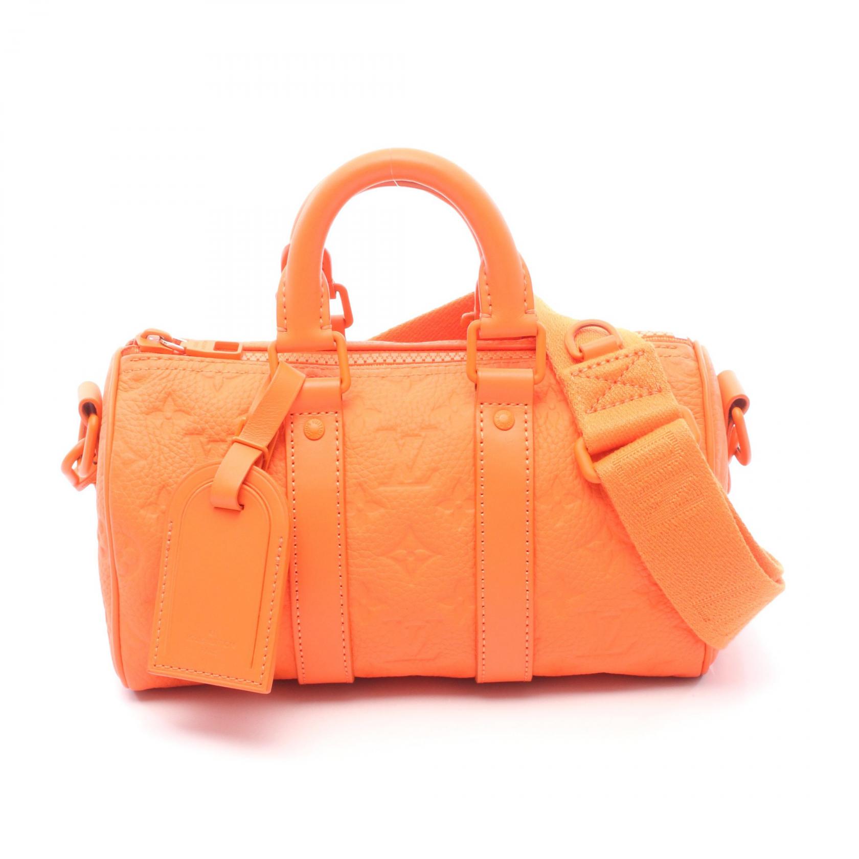 ルイ・ヴィトン LOUIS VUITTON キーポル バンドリエール25 モノグラムアンプラント 2WAY ハンドバッグ バッグ レザー メンズ オレンジ系 M20930 【中古】｜BRANDOFF TOKYO