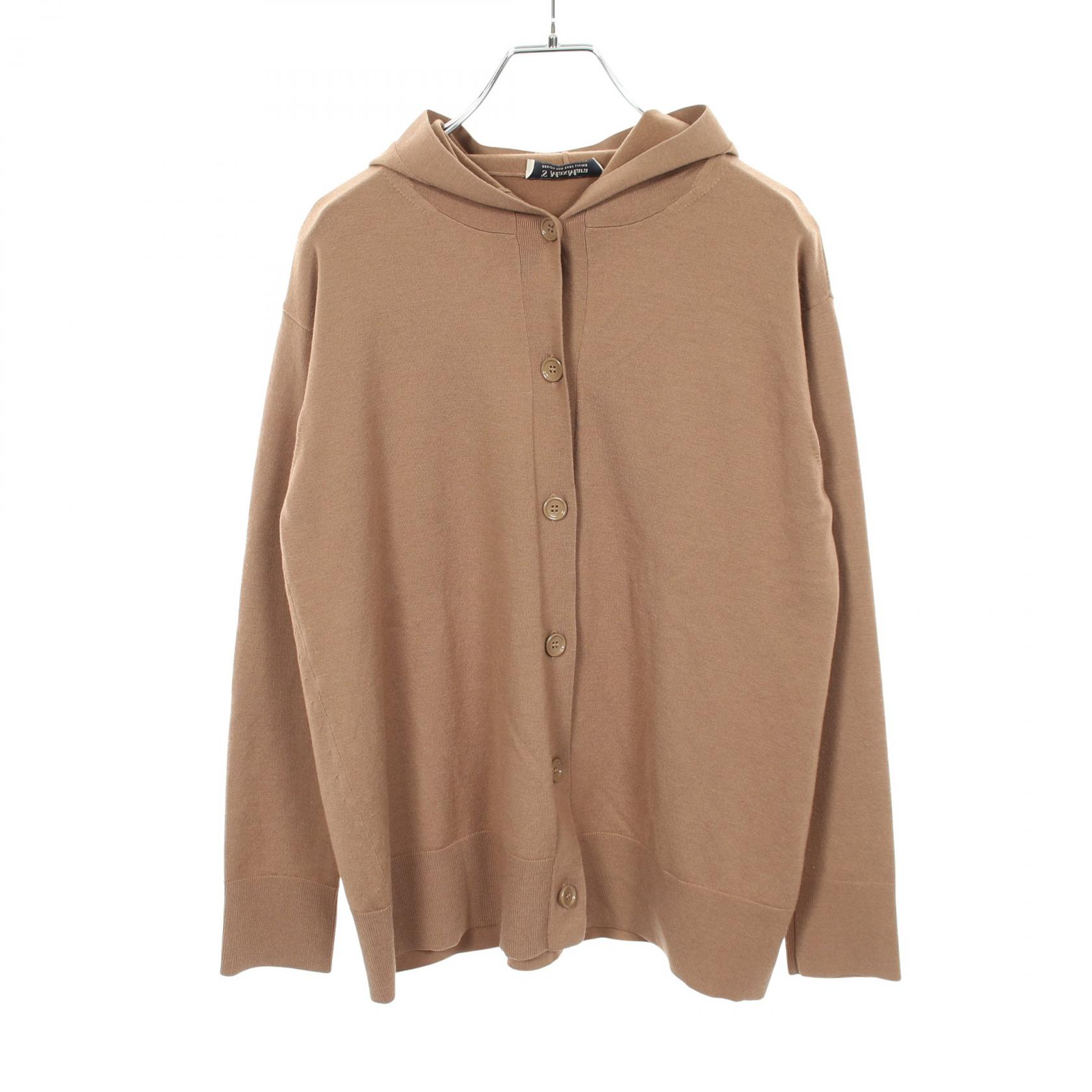≪5%OFFクーポン＆まとめ買い10% ～7/26 9:59〆≫エス マックスマーラ \'S Max Mara フード付き カーディガン 衣料品 トップス ウール レディース ブラウン系 【中古】｜BRANDOFF TOKYO