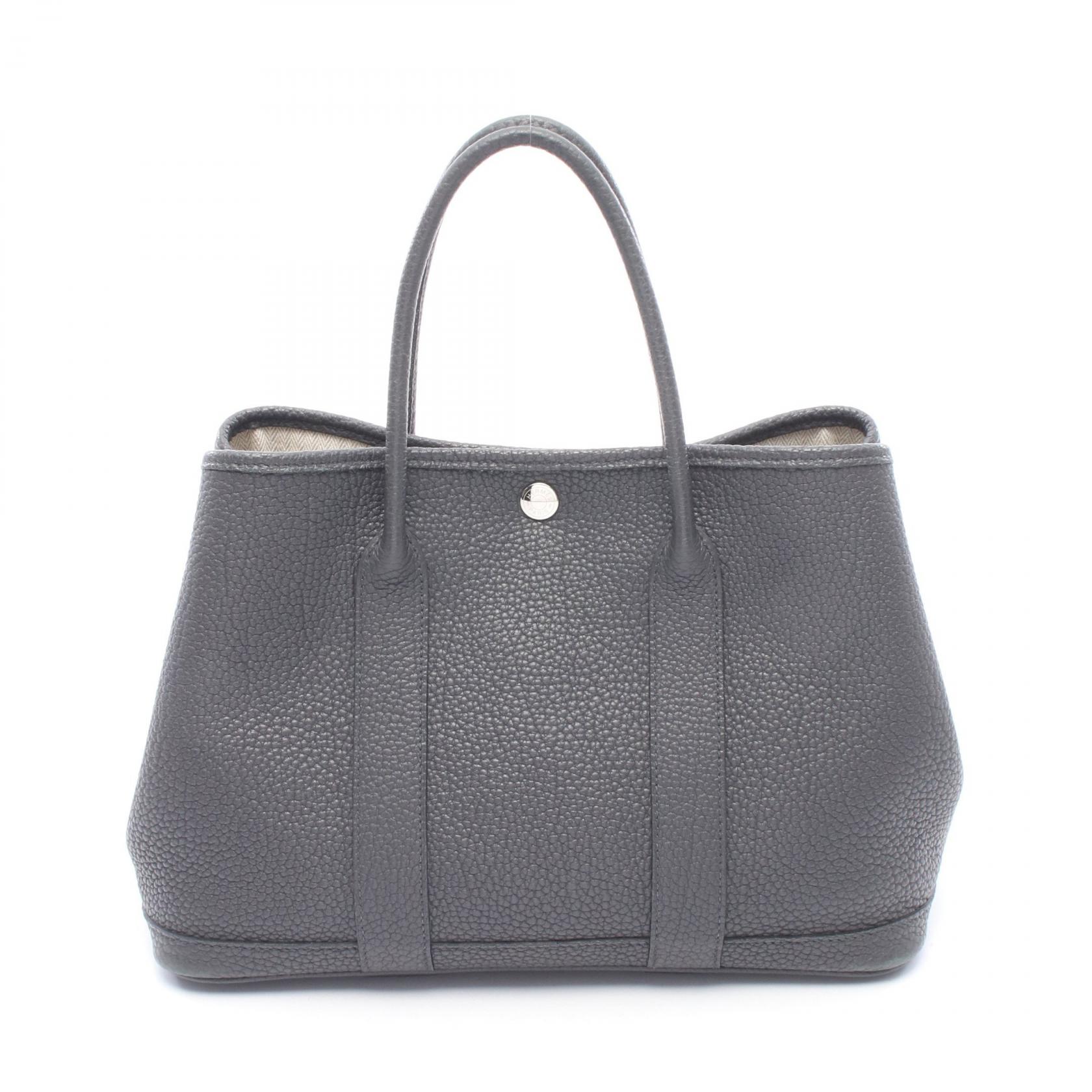 ≪5%OFFクーポン＆まとめ買い10% ～7/26 9:59〆≫エルメス HERMES ガーデンパーティTPM トートバッグ バッグ レザー ネゴンダ ネゴンダ レディース グレー系 【中古】｜BRANDOFF TOKYO