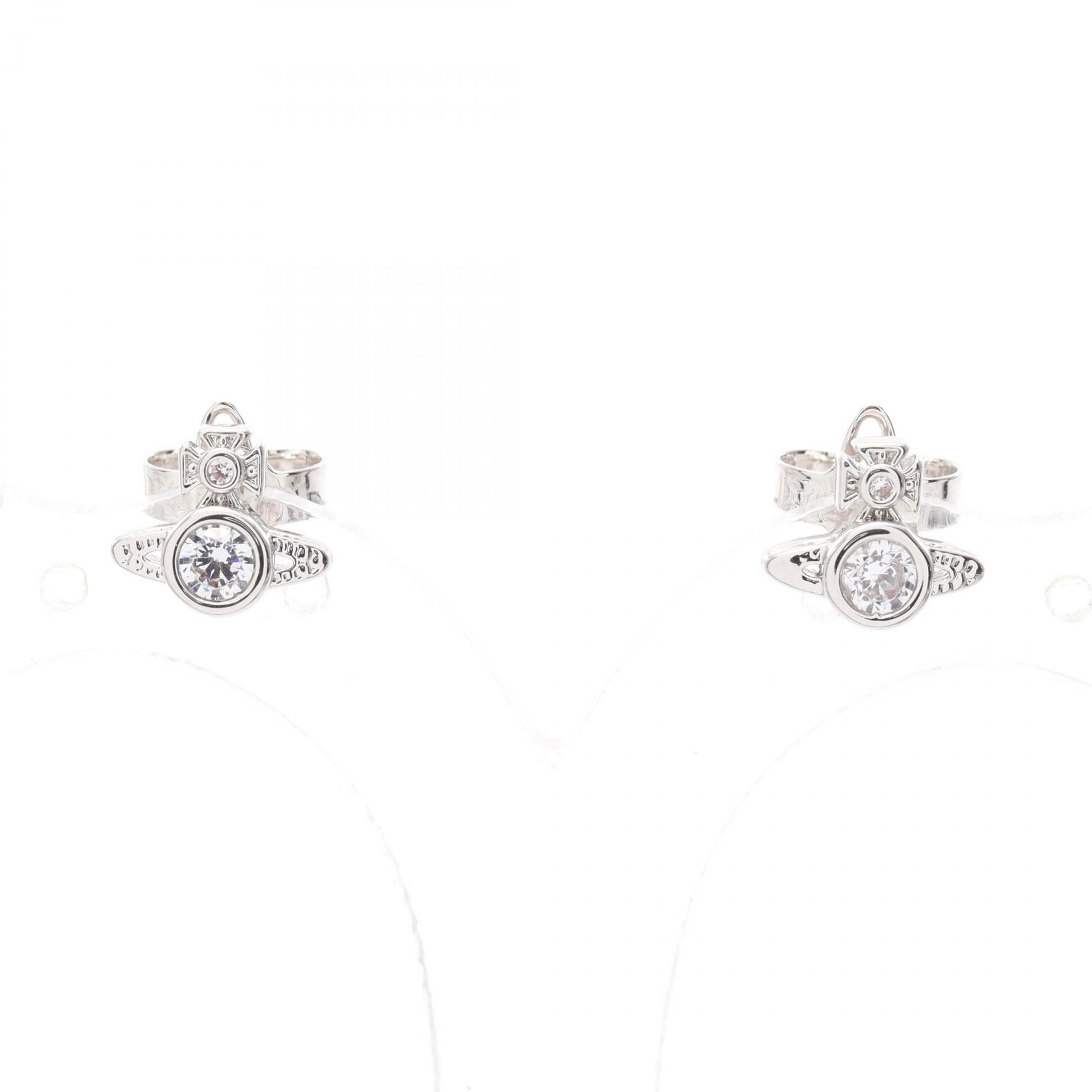 ≪5%OFFクーポン&まとめ買い10% ~7/26 9:59〆≫ヴィヴィアンウエストウッド Vivienne Westwood ロンドンオーブ スタッド ピアス ジュエリー ステンレススチール ラインストーン レディース シルバー系 / クリア系 6201022002P102 【新品】|BRANDOFF TOKYO