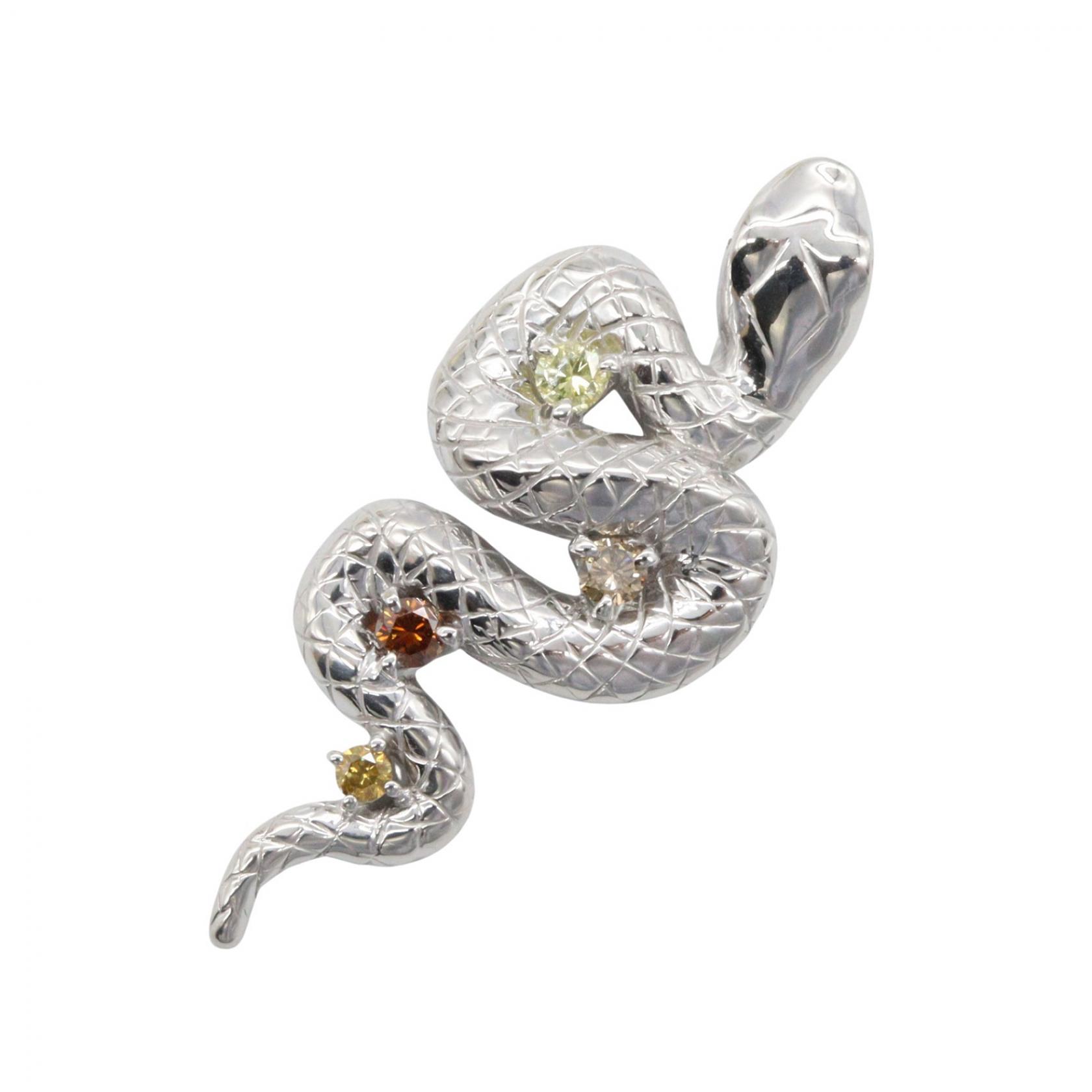 ≪5%OFFクーポン＆まとめ買い10% ～7/26 9:59〆≫ジュエリー JEWELRY ダイヤ トップ ペンダントトップ ジュエリー K18WG（ホワイトゴールド） ダイヤモンド レディース シルバー系 / ブラウン系 / イエロー系 ﾀﾞｲﾔ 7.7g 【中古】｜BRANDOFF TOKYO