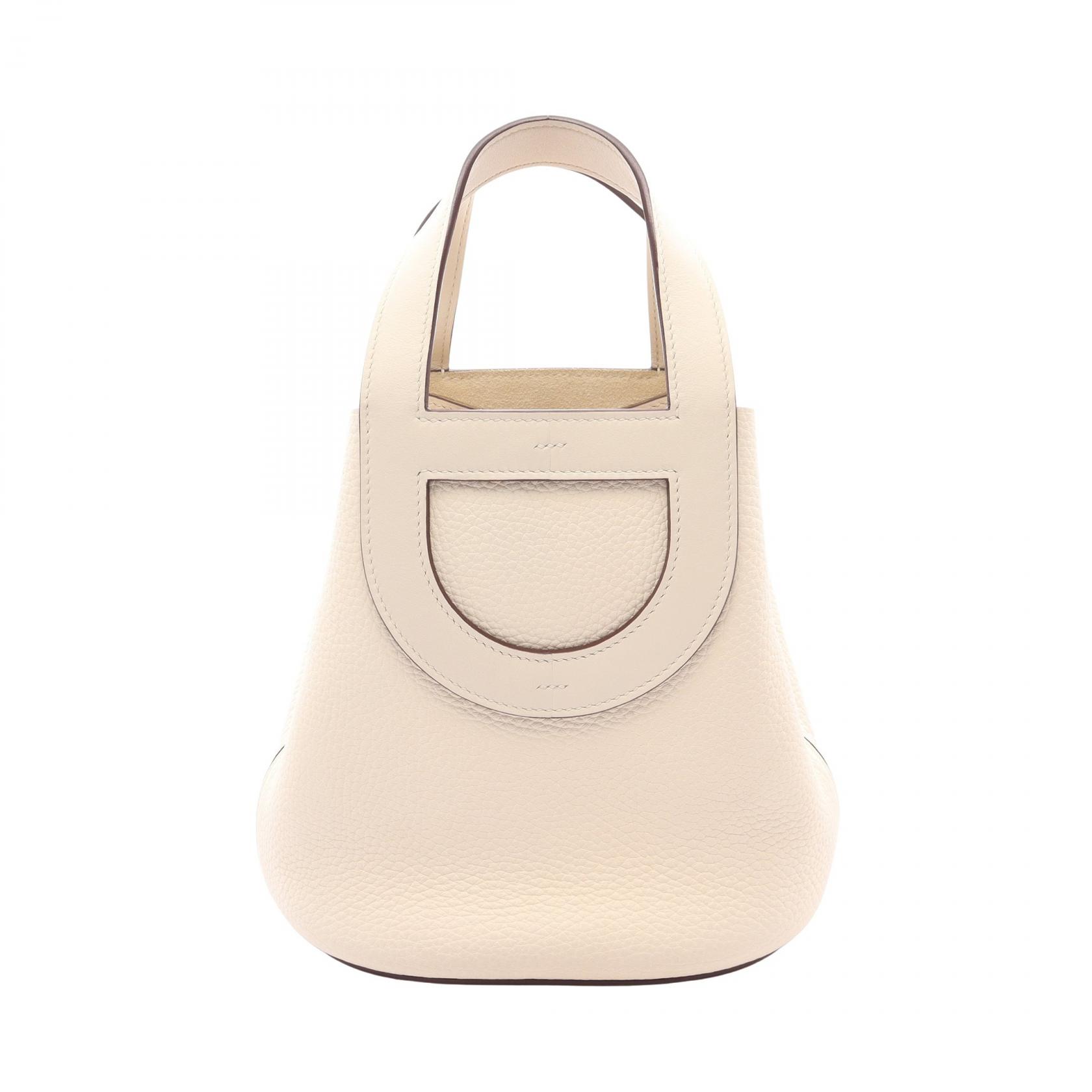 ≪5%OFFクーポン&まとめ買い10% ~7/26 9:59〆≫エルメス HERMES インザループ18 ナタ ハンドバッグ バッグ レザー トリヨンクレマンス レディース アイボリー系 【中古】|BRANDOFF TOKYO
