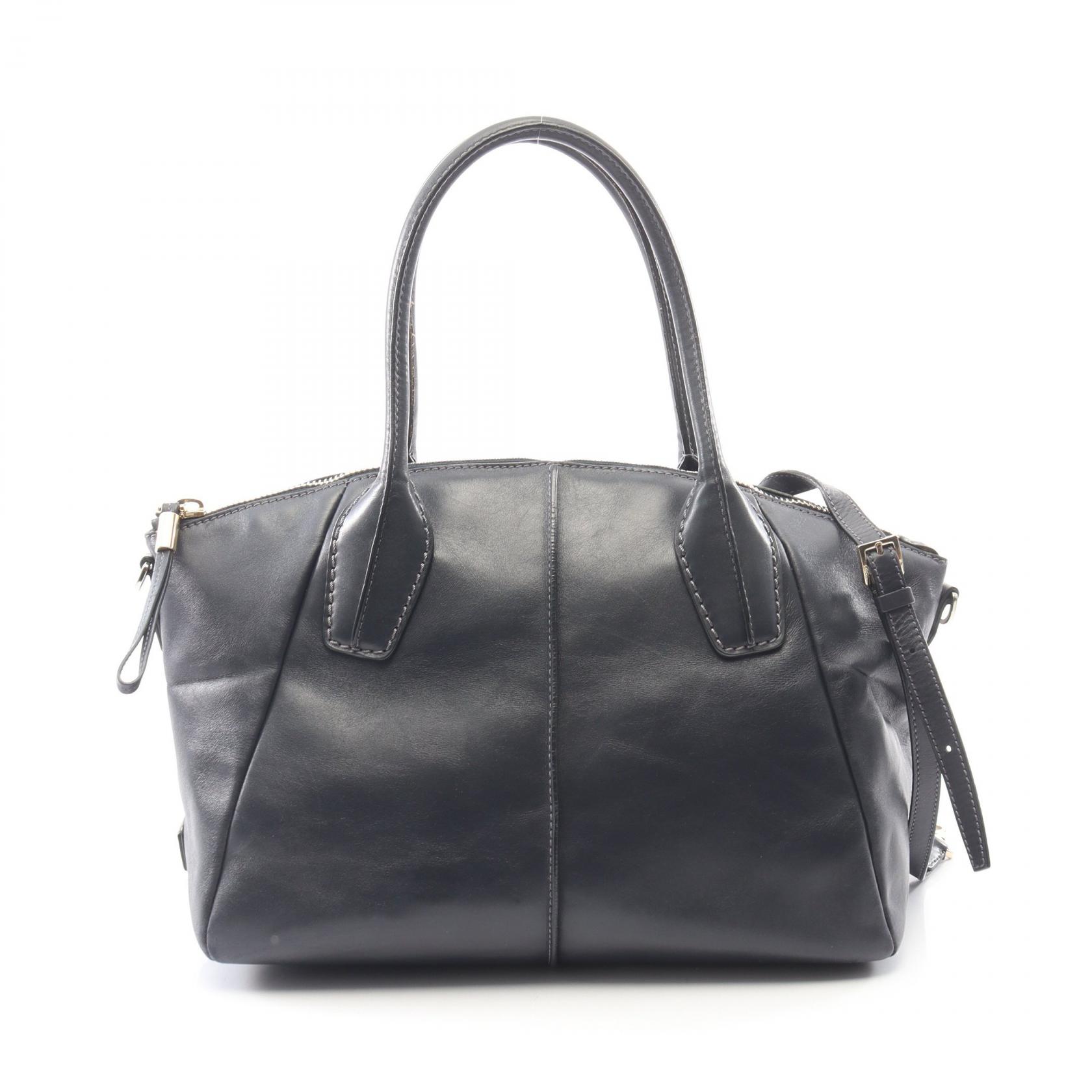 ≪5%OFFクーポン&まとめ買い10% ~7/26 9:59〆≫トッズ TOD'S Dバッグ 2WAY ハンドバッグ バッグ レザー レディース ネイビー系 【中古】|BRANDOFF TOKYO