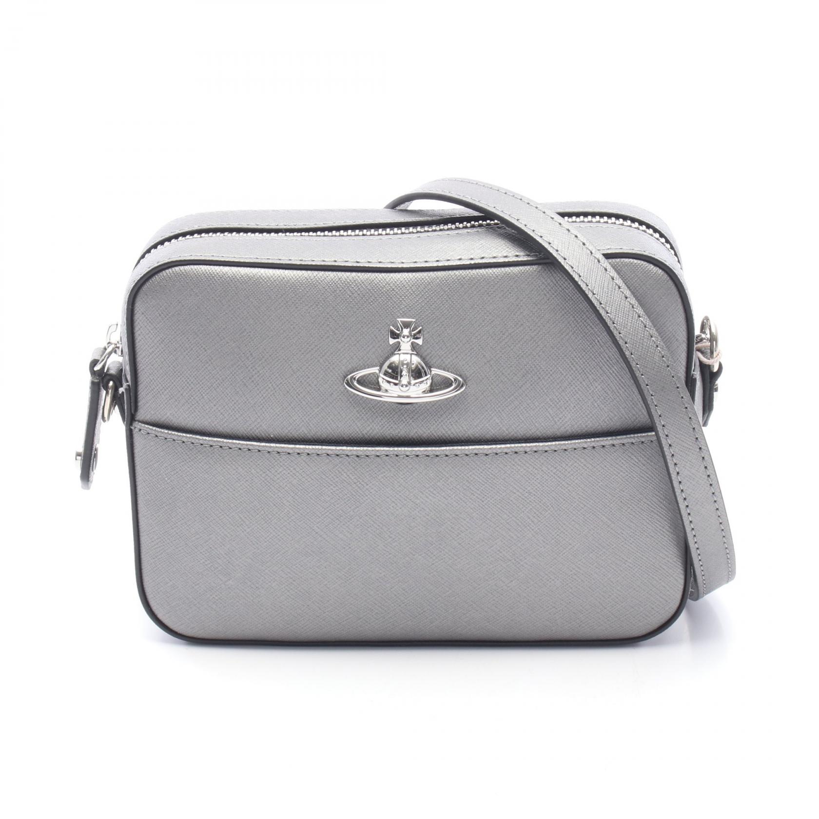 ≪5%OFFクーポン＆まとめ買い10% ～7/26 9:59〆≫ヴィヴィアンウエストウッド Vivienne Westwood CAMERA BAG ショルダーバッグ バッグ レザー レディース グレー系 48020008UL008VP401 【新品】｜BRANDOFF TOKYO