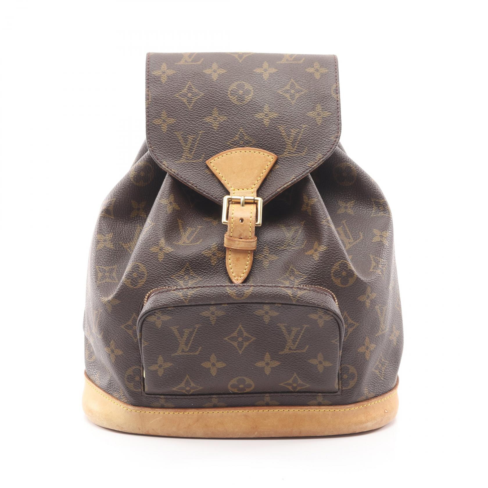 ≪5%OFFクーポン&まとめ買い10% ~7/26 9:59〆≫ルイ・ヴィトン LOUIS VUITTON モンスリMM リュックサック バックパック バッグ PVCコーティングキャンバス レザー モノグラム レディース ブラウン系 M51136 【中古】|BRANDOFF TOKYO