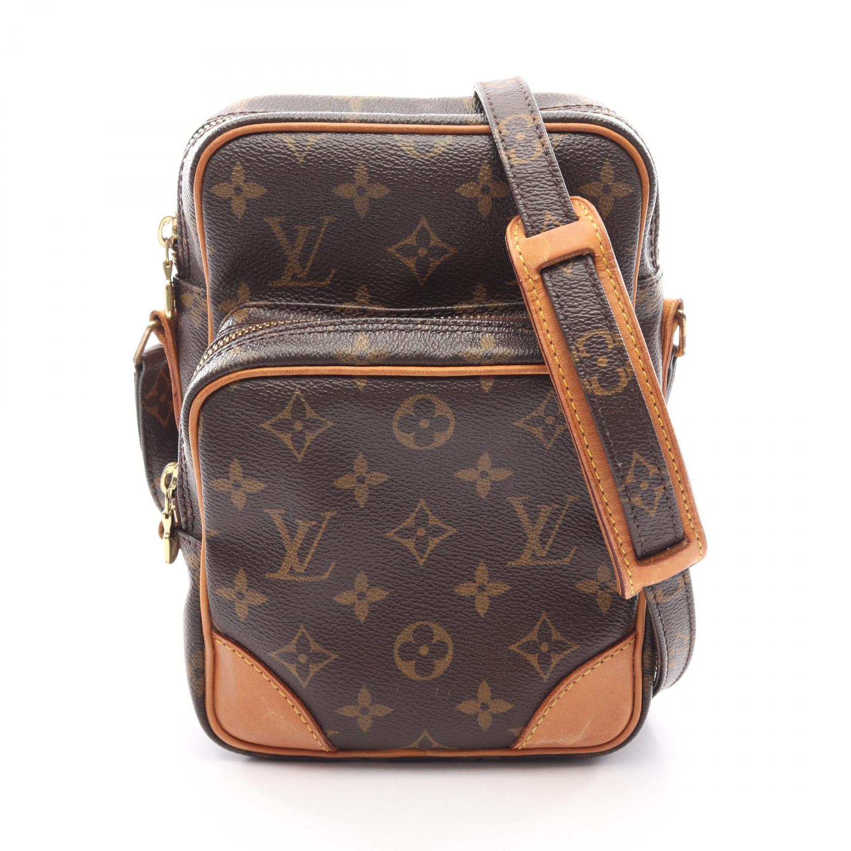 ≪5%OFFクーポン＆まとめ買い10% ～7/26 9:59〆≫ルイ・ヴィトン LOUIS VUITTON アマゾン ショルダーバッグ バッグ PVCコーティングキャンバス レザー モノグラム レディース ブラウン系 M45236 【中古】｜BRANDOFF TOKYO