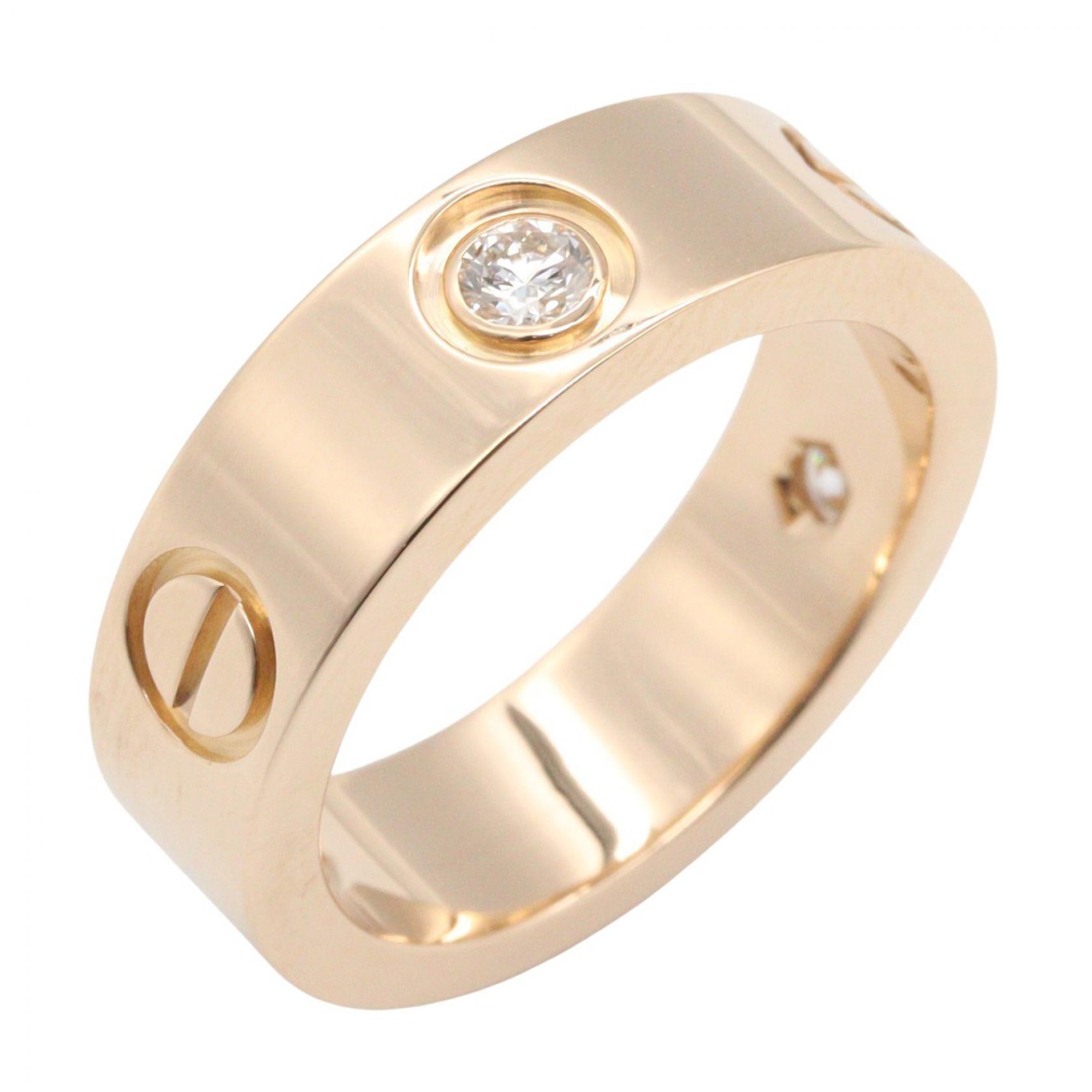 ≪5%OFFクーポン&まとめ買い10% ~7/26 9:59〆≫カルティエ CARTIER ラブリング 3PD リング・指輪 ジュエリー K18PG(ピンクゴールド) ダイヤモンド レディース ゴールド系 / クリア系 B4032400 【中古】|BRANDOFF TOKYO