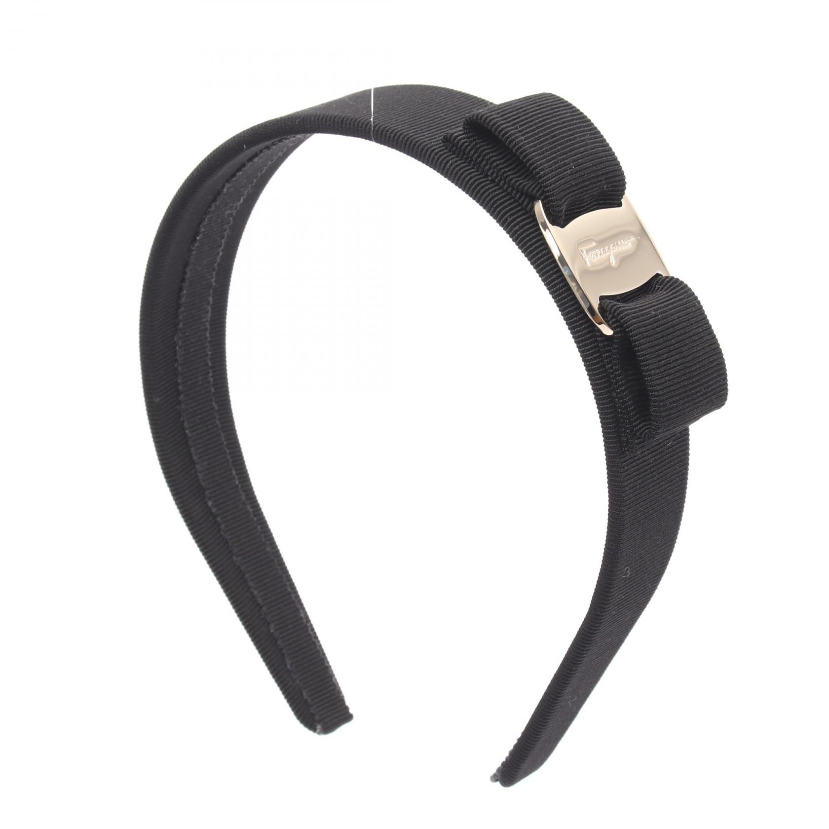 ≪5%OFFクーポン&まとめ買い10% ~7/26 9:59〆≫サルヴァトーレフェラガモ Salvatore Ferragamo ヴァラリボン カチューシャ 衣料品 コットン / プラスチック レディース ブラック系 572738344311 【新品】|BRANDOFF TOKYO