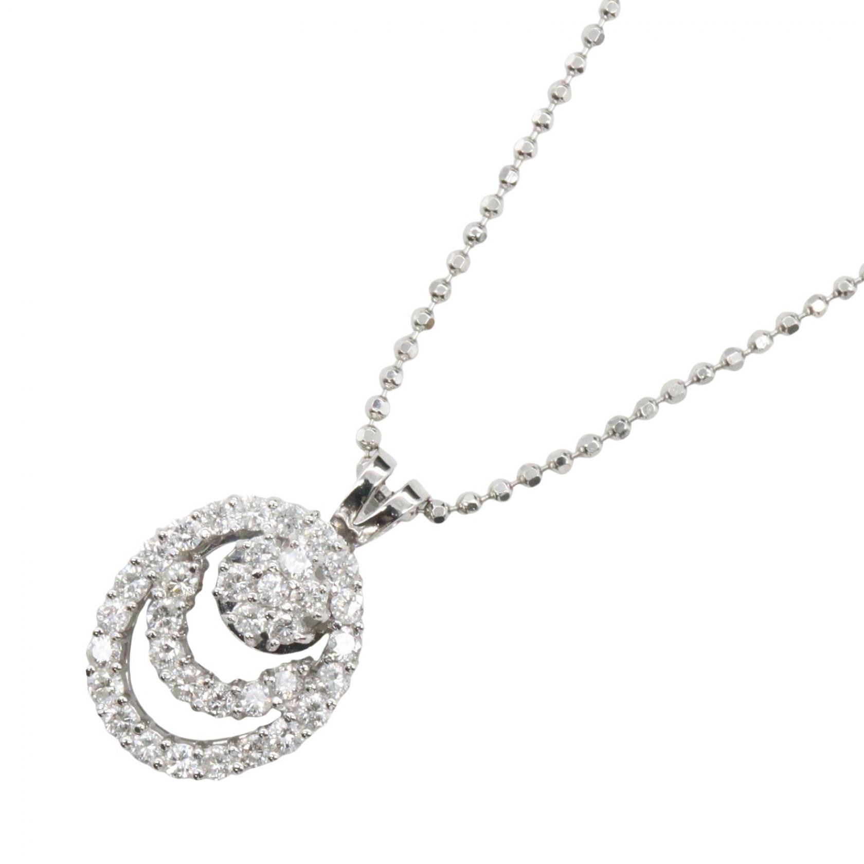 ≪5%OFFクーポン&まとめ買い10% ~7/26 9:59〆≫ジュエリー JEWELRY ダイヤネックレス ネックレス ジュエリー Pt900プラチナ Pt850プラチナ ダイヤモンド レディース シルバー系 / クリア系 ダイヤ 10.6g 【中古】|BRANDOFF TOKYO