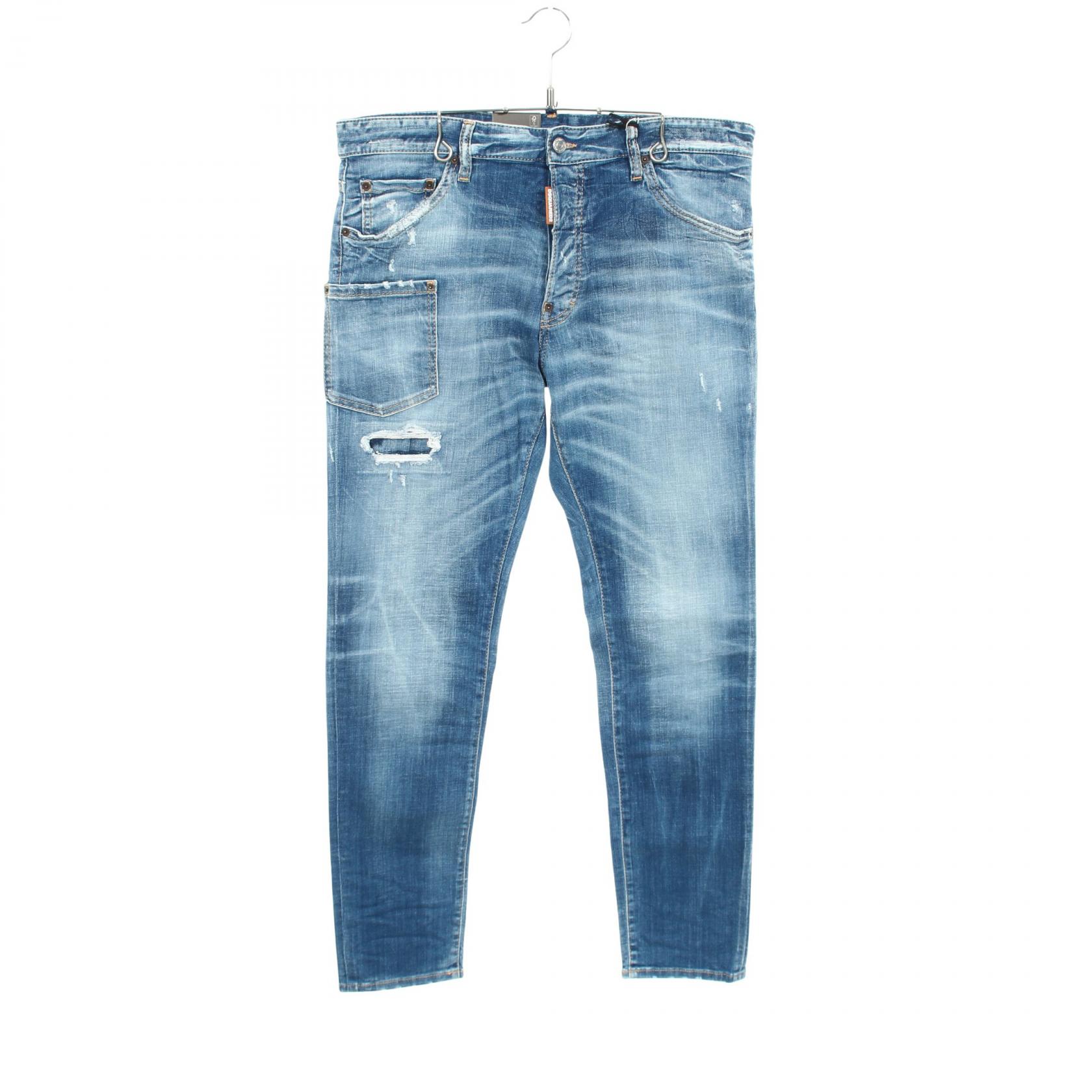 ディースクエアード DSQUARED2 COOL GUY JEAN ダメージ加工 デニムパンツ 衣料品 ボトムス コットン メンズ ネイビー系 【中古】｜BRANDOFF TOKYO