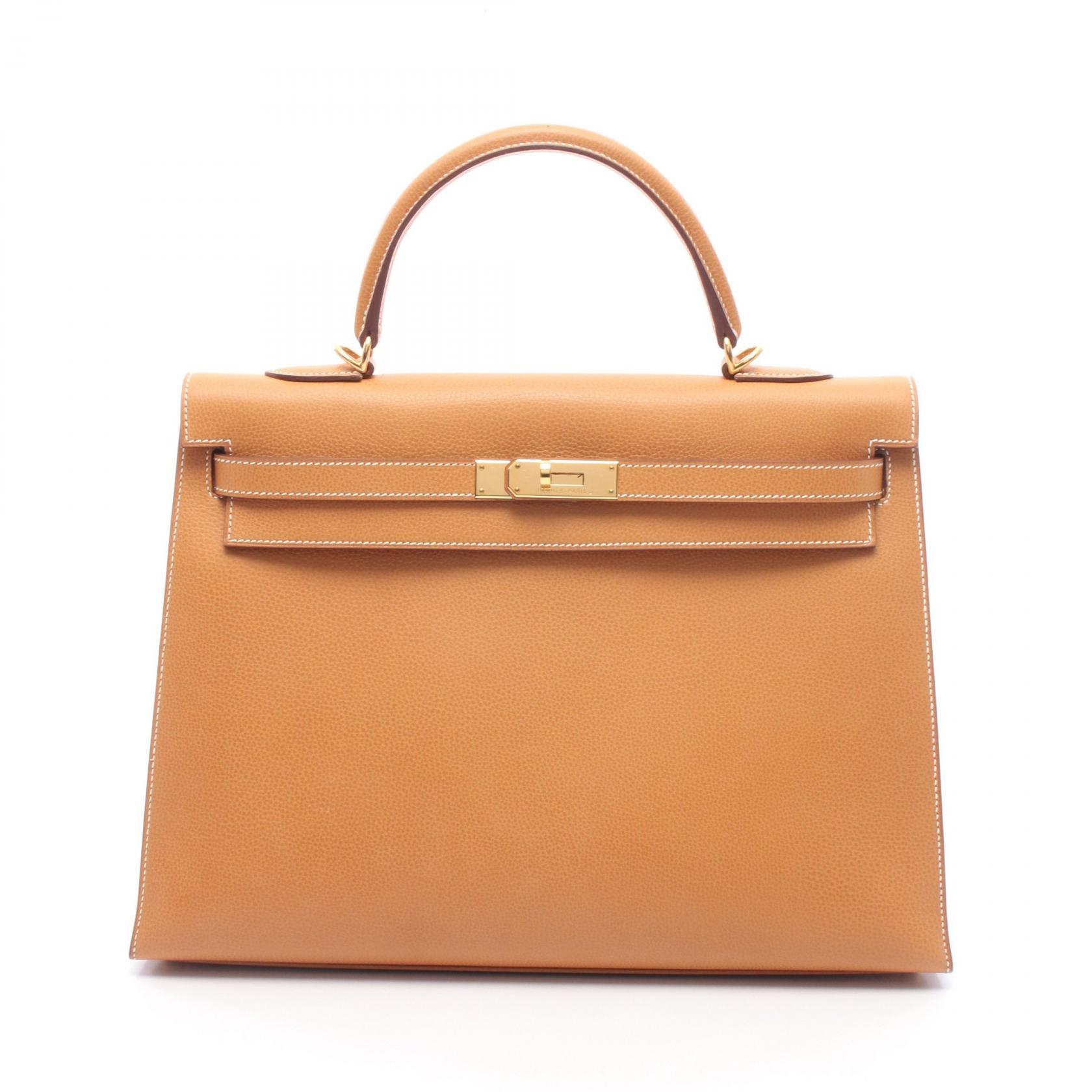 ≪5%OFFクーポン＆まとめ買い10% ～7/26 9:59〆≫エルメス HERMES ケリー35 外縫い 2WAY ハンドバッグ バッグ レザー ヴァッシュリエジュ レディース ブラウン系 【中古】｜BRANDOFF TOKYO 808,500円