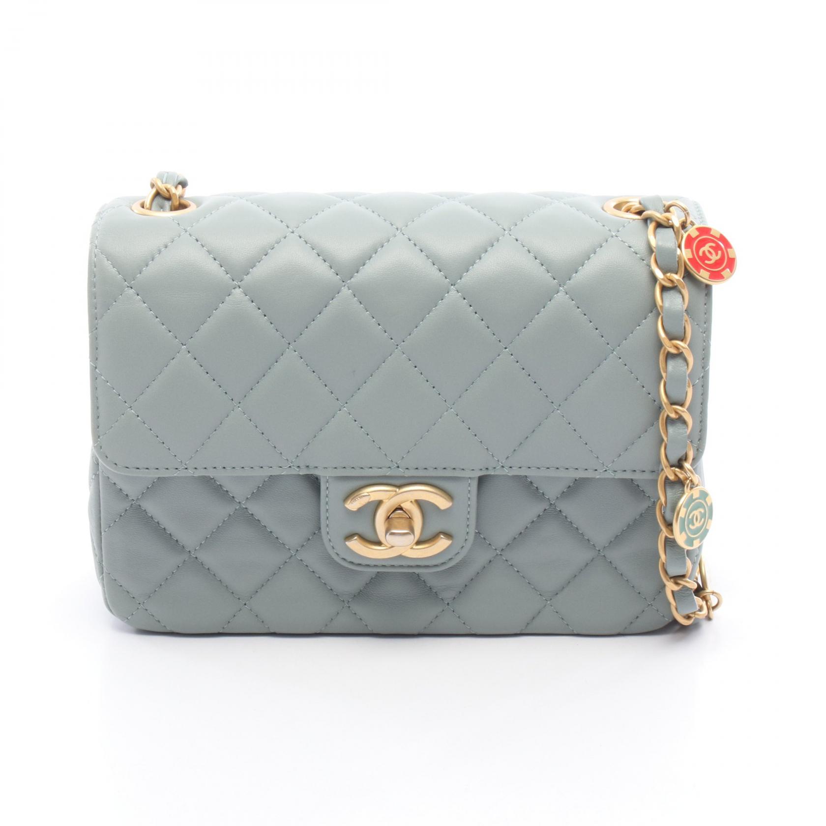 ≪5%OFFクーポン&まとめ買い10% ~7/26 9:59〆≫シャネル CHANEL ミニマトラッセ ショルダーバッグ バッグ レザー レディース ブルー系 AS3738 【中古】|BRANDOFF TOKYO
