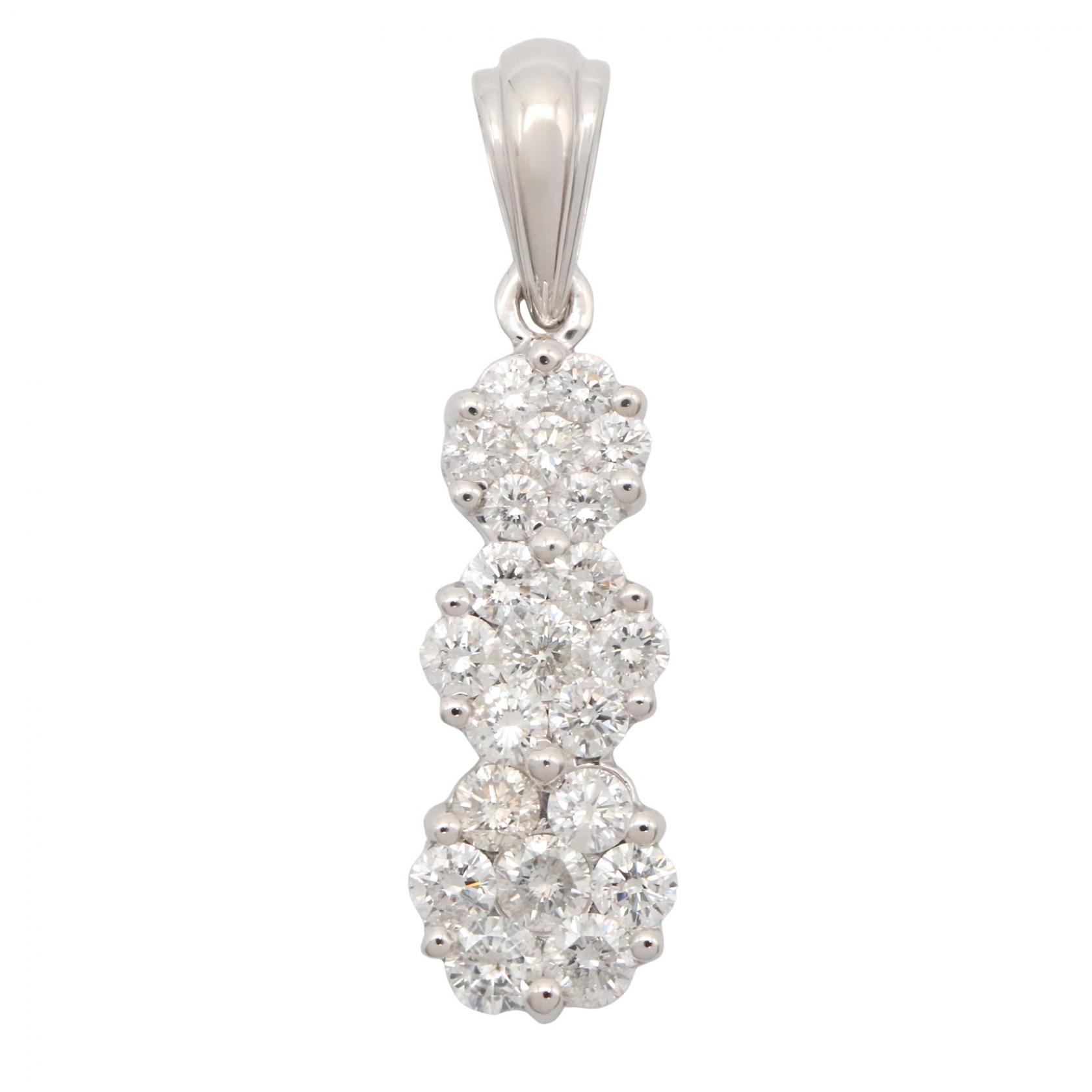 ≪5%OFFクーポン＆まとめ買い10% ～7/26 9:59〆≫ジュエリー JEWELRY ダイヤ トップ ペンダントトップ ジュエリー K18WG（ホワイトゴールド） ダイヤモンド レディース クリア系 / シルバー系 ﾀﾞｲﾔ 3.4g 【中古】｜BRANDOFF TOKYO