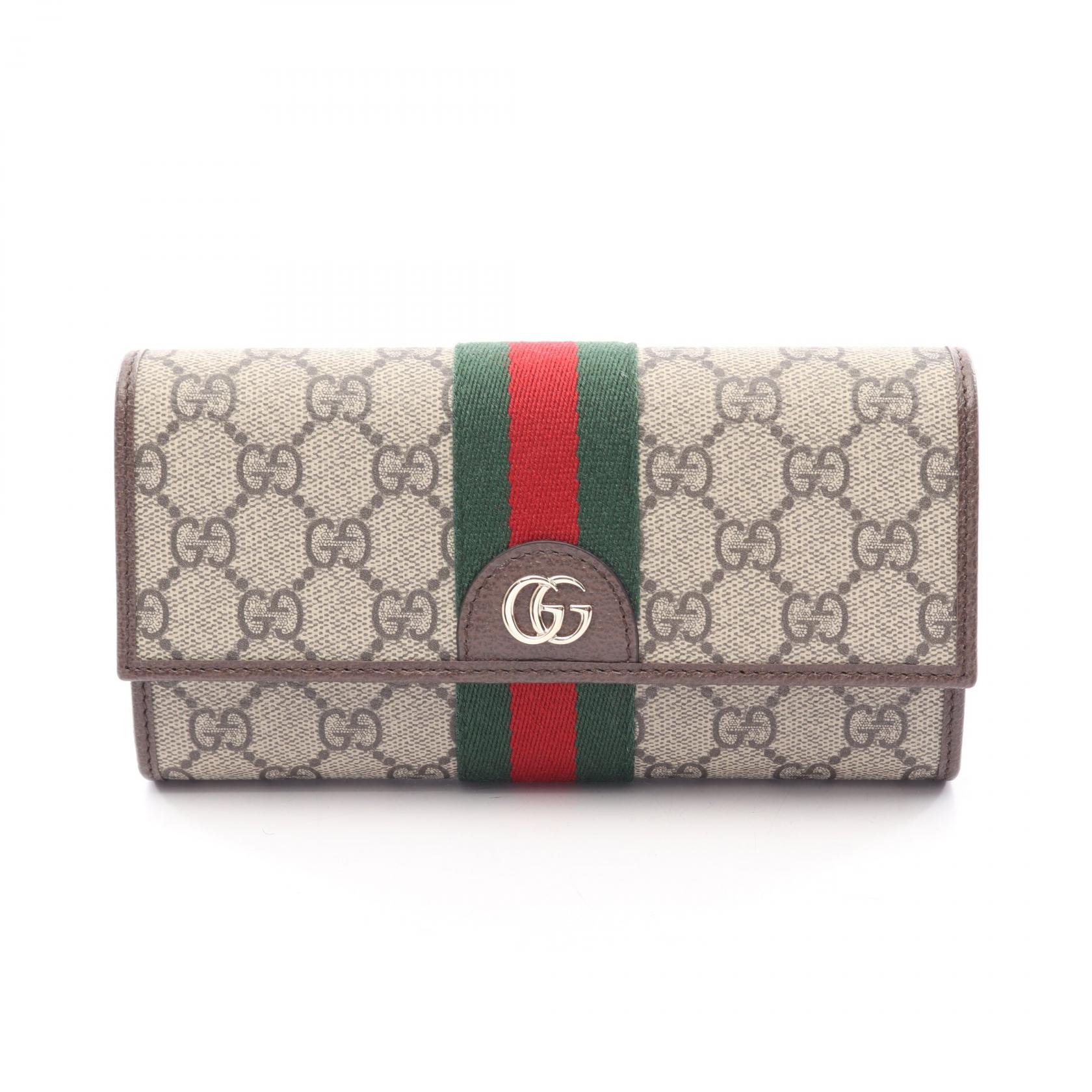 ≪5%OFFクーポン&まとめ買い10% ~7/26 9:59〆≫グッチ GUCCI オフィディア GGスプリーム コンチネンタルウォレット 二つ折り長財布 財布 レザー PVC レディース ベージュ系 / マルチカラー 838485FAE0L9746 【新品】|BRANDOFF TOKYO