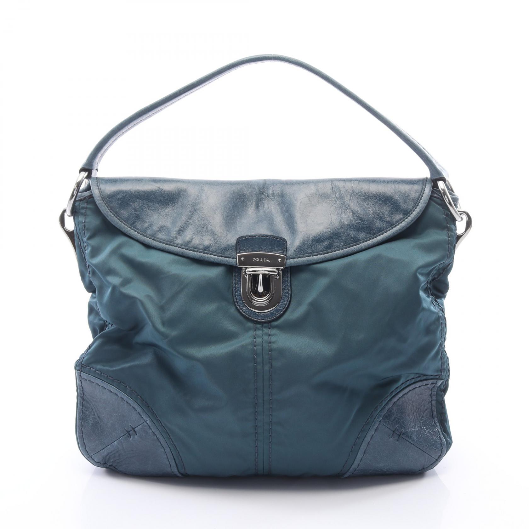 プラダ PRADA TESSUTO + VITELLO ショルダーバッグ バッグ ナイロン レザー レディース グリーン系 BR4688 【中古】｜BRANDOFF TOKYO 52,800円