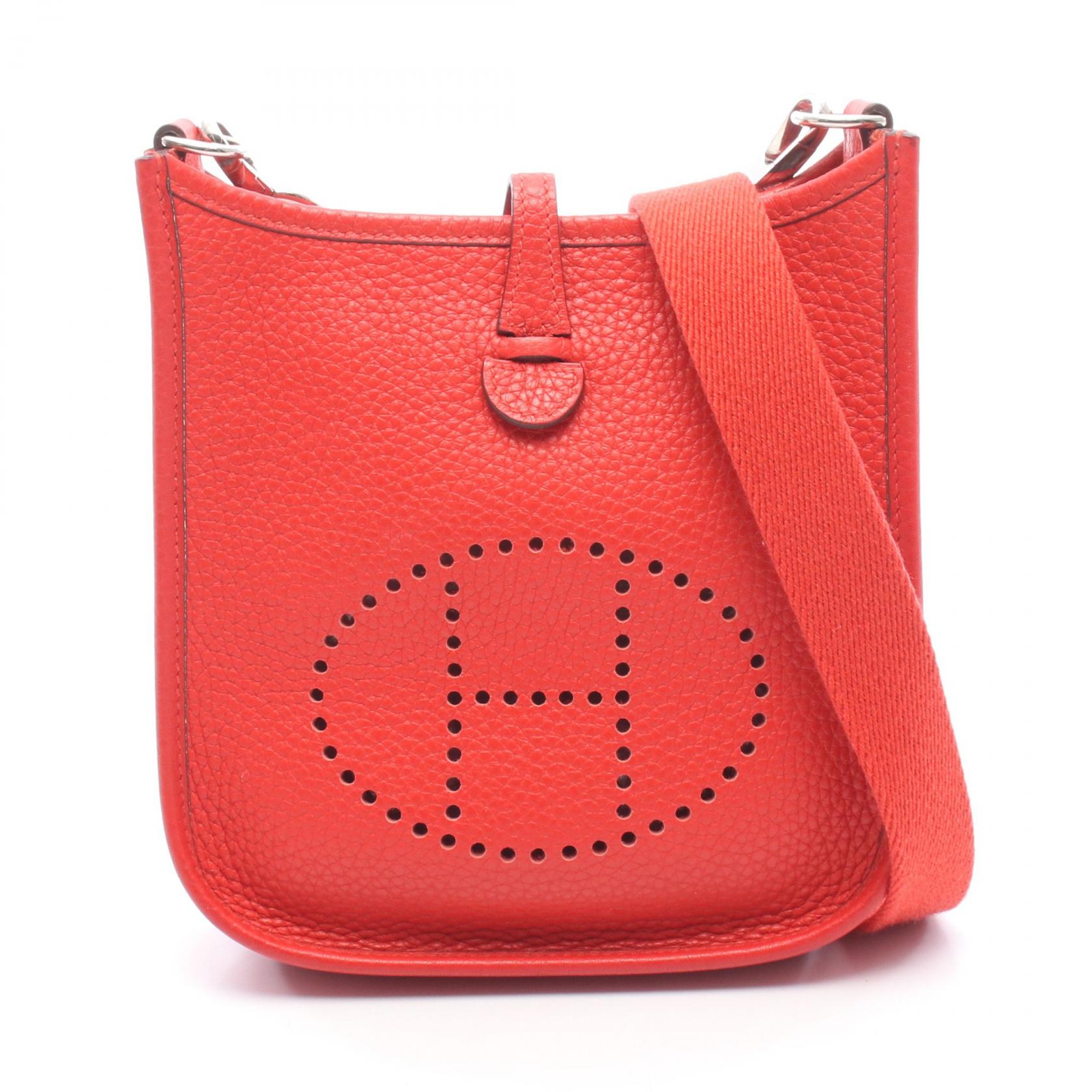 ≪5%OFFクーポン＆まとめ買い10% ～7/26 9:59〆≫エルメス HERMES エヴリンTPM ショルダーバッグ バッグ レザー トリヨンクレマンス トリヨンクレマンス レディース レッド系 069426CK 【中古】｜BRANDOFF TOKYO