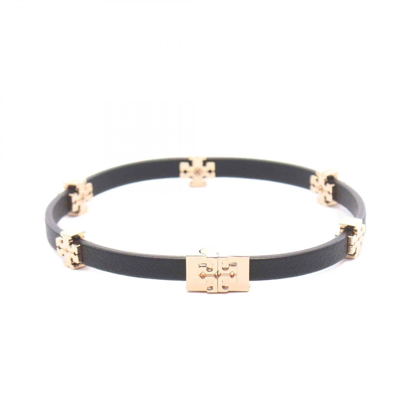 ≪5%OFFクーポン＆まとめ買い10% ～7/26 9:59〆≫トリーバーチ Tory Burch ELEANOR BIO BRACELET ブレスレット アクセサリー レザー GP（ゴールドメッキ） レディース ブラック系 / ゴールド系 160150720ML 【新品】｜BRANDOFF TOKYO