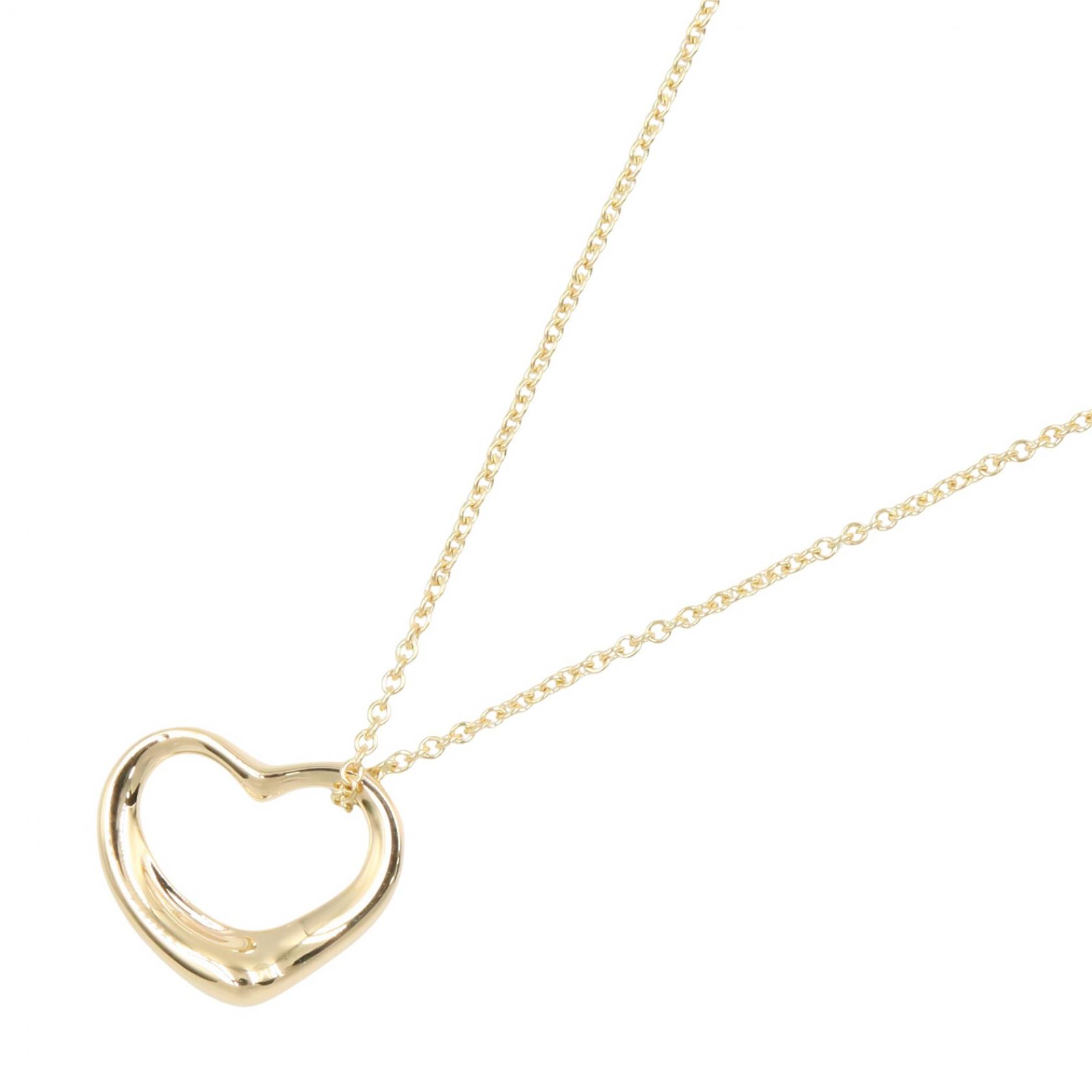 ≪5%OFFクーポン&まとめ買い10% ~7/26 9:59〆≫ティファニー TIFFANY&CO オープンハート ネックレス ネックレス ジュエリー K18(イエローゴールド) レディース ゴールド系 【中古】|BRANDOFF TOKYO