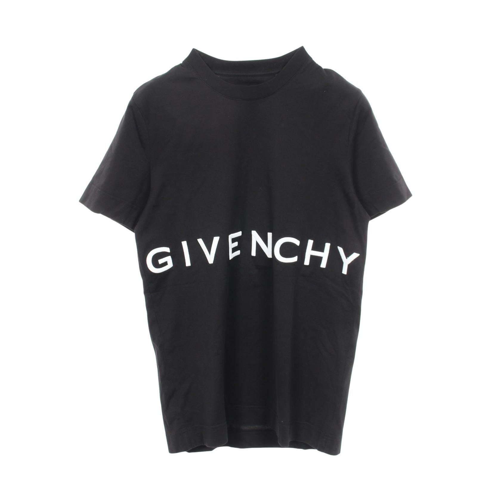≪5%OFFクーポン＆まとめ買い10% ～7/26 9:59〆≫ジバンシィ GIVENCHY 4G ロゴ刺繍 半袖Tシャツ 衣料品 トップス コットン メンズ ブラック系 【中古】｜BRANDOFF TOKYO
