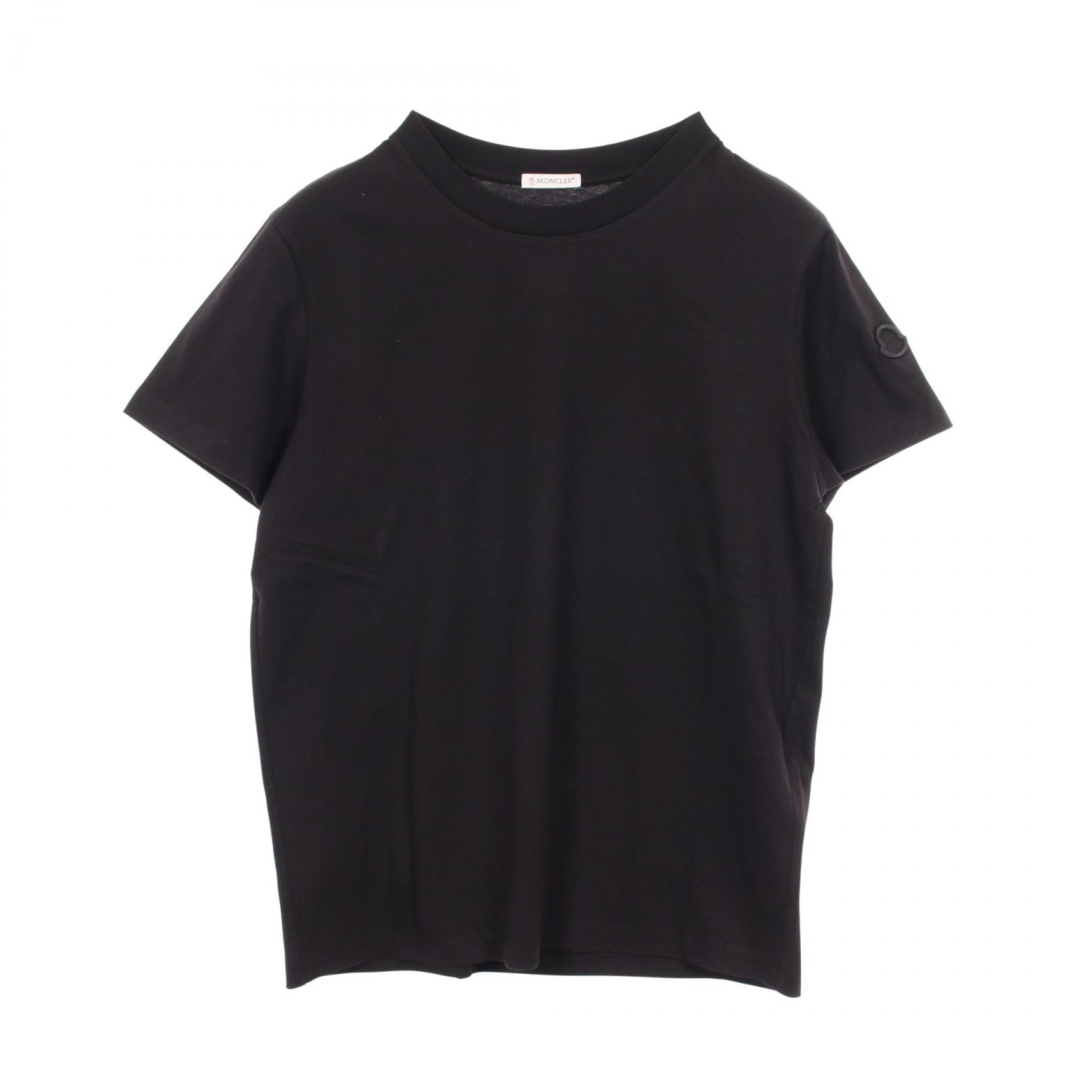 ≪5%OFFクーポン＆まとめ買い10% ～7/26 9:59〆≫モンクレール MONCLER Tシャツ 半袖Tシャツ 衣料品 トップス コットン レディース ブラック系 8C0002989AUO999S 【新品】｜BRANDOFF TOKYO