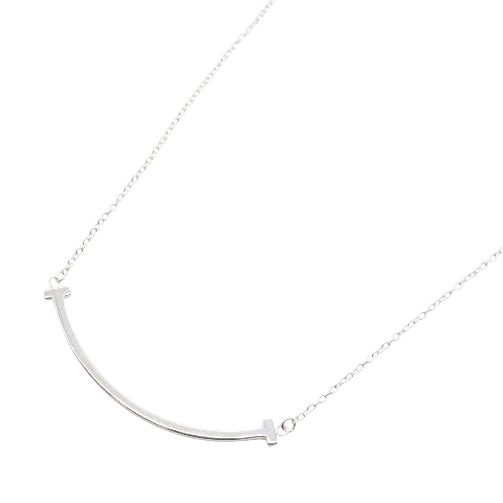 ティファニー TIFFANY＆CO Tスマイル ネックレス スモール ネックレス ジュエリー K18WG（ホワイトゴールド） レディース シルバー系 60011677 【中古】｜BRANDOFF TOKYO