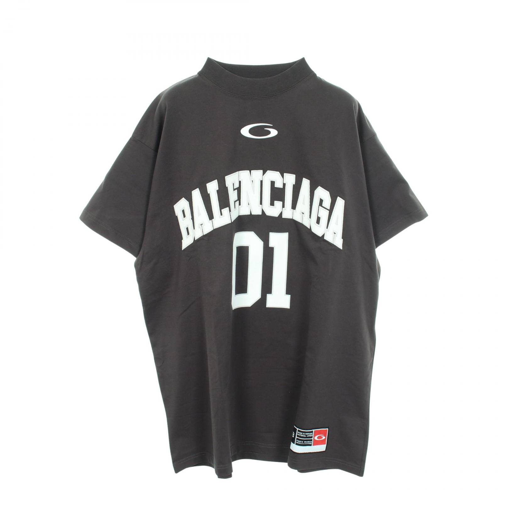 バレンシアガ BALENCIAGA ロゴ刺繍 オーバーサイズ 半袖Tシャツ 衣料品 トップス コットン メンズ レディース グレー系 / ホワイト系 787349 【中古】｜BRANDOFF TOKYO