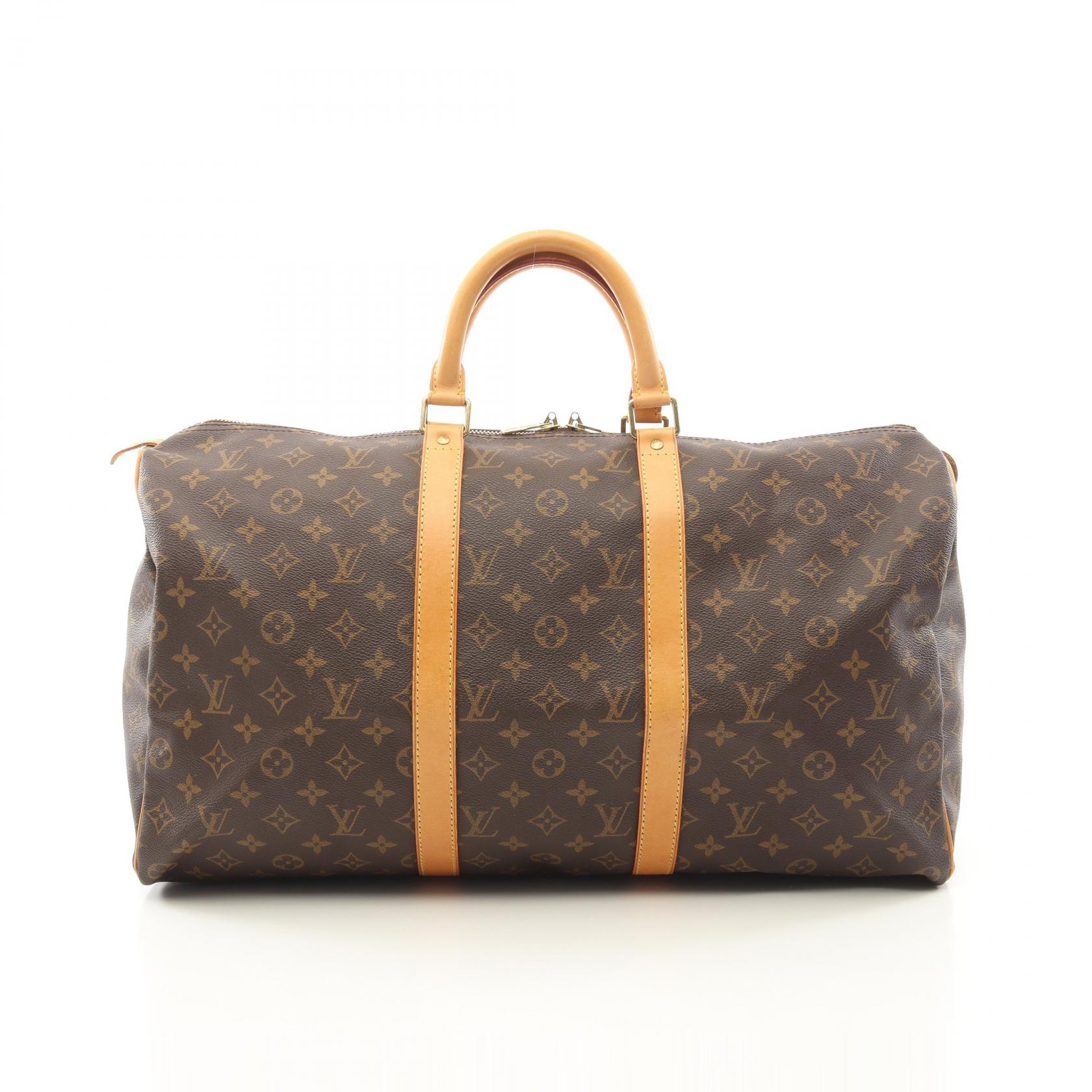 ≪5%OFFクーポン&まとめ買い10% ~7/26 9:59〆≫ルイ・ヴィトン LOUIS VUITTON キーポル50 モノグラム ボストンバッグ バッグ PVCコーティングキャンバス レザー モノグラム メンズ レディース ブラウン系 M41426 【中古】|BRANDOFF TOKYO