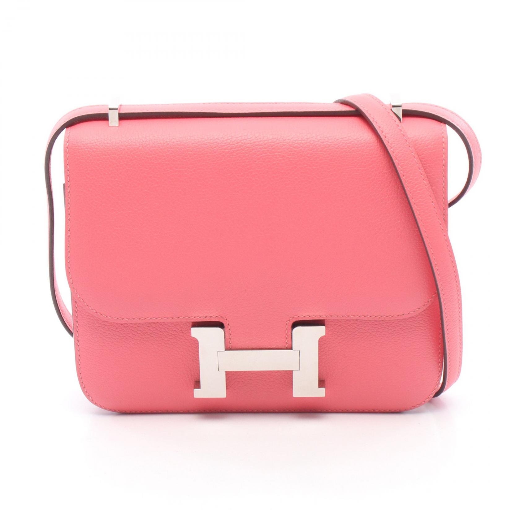 ≪5%OFFクーポン＆まとめ買い10% ～7/26 9:59〆≫エルメス HERMES コンスタンス3 ミニ ショルダーバッグ バッグ レザー エバーカラー エバーカラー レディース ピンク系 【中古】｜BRANDOFF TOKYO