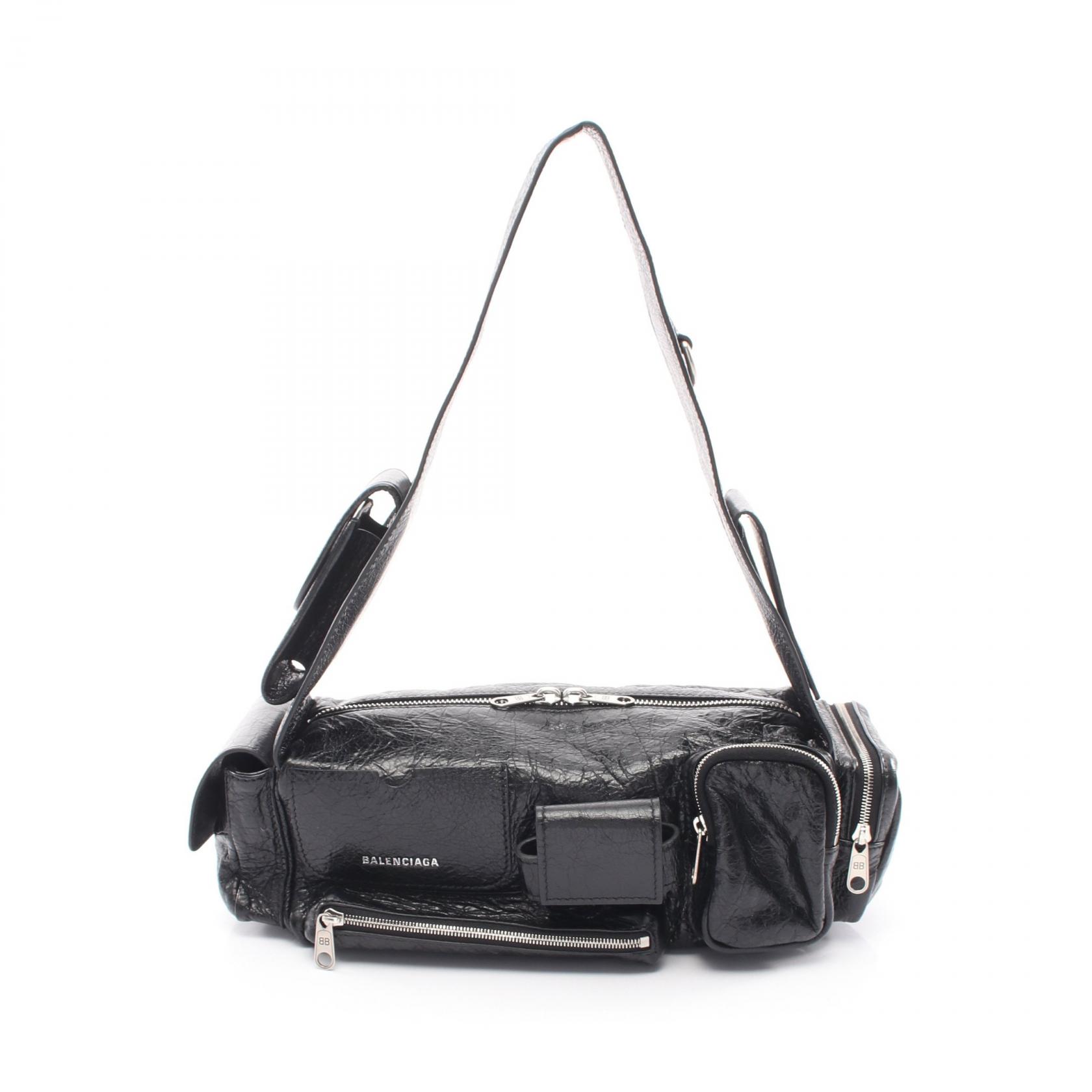 ≪5%OFFクーポン&まとめ買い10% ~7/26 9:59〆≫バレンシアガ BALENCIAGA SUPERBUSY SLING BAG XS スーパービジー ショルダーバッグ バッグ レザー レディース ブラック系 762516 【中古】|BRANDOFF TOKYO