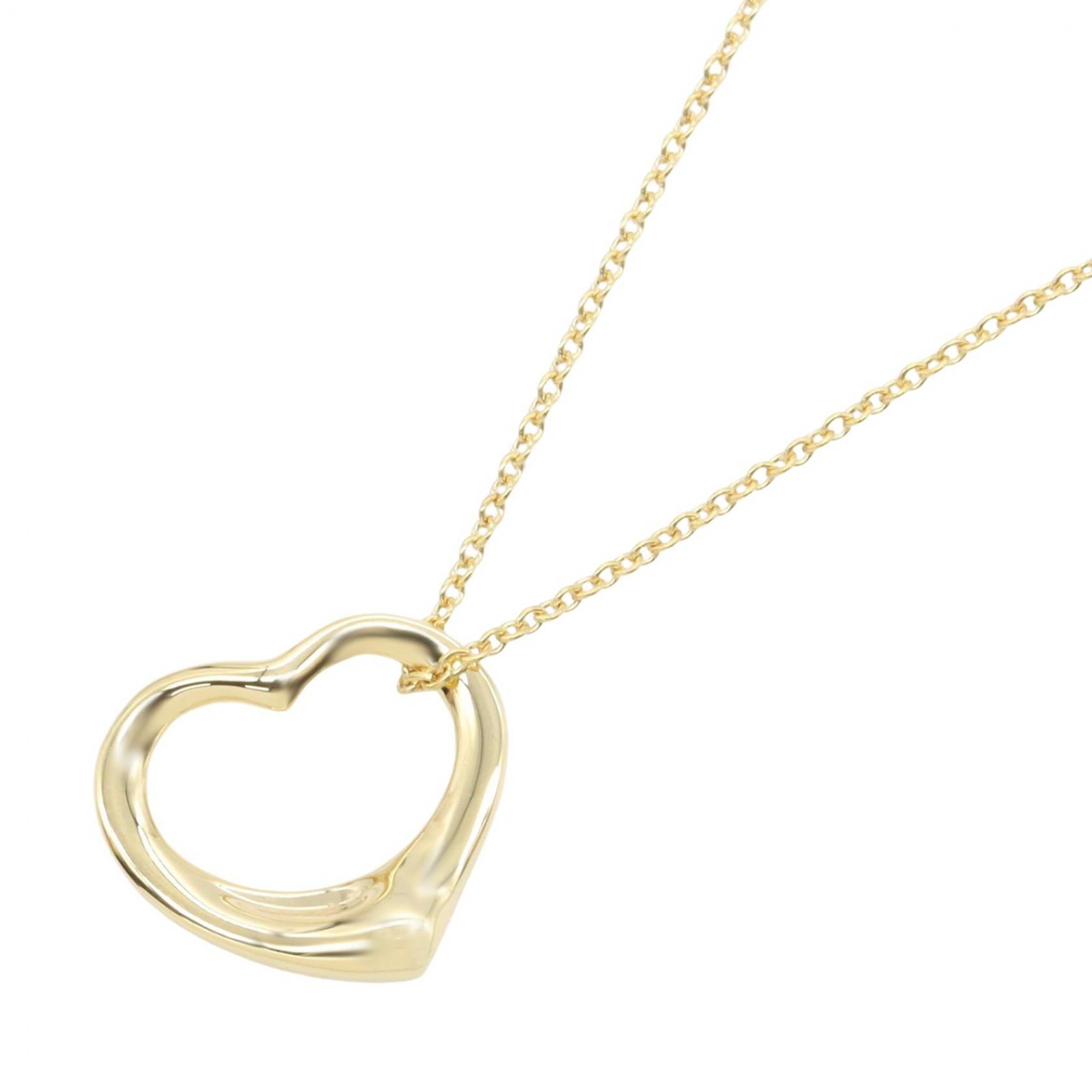 ≪5%OFFクーポン＆まとめ買い10% ～7/26 9:59〆≫ティファニー TIFFANY＆CO オープンハート ネックレス スモール ネックレス ジュエリー K18（イエローゴールド） レディース ゴールド系 【中古】｜BRANDOFF TOKYO