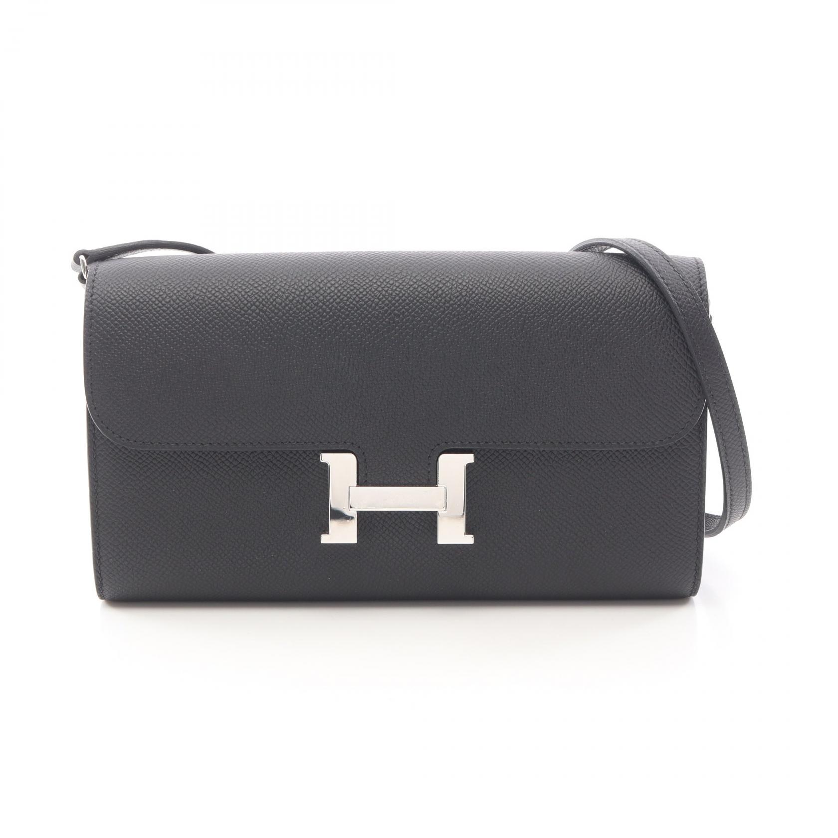 ≪5%OFFクーポン＆まとめ買い10% ～7/26 9:59〆≫エルメス HERMES コンスタンス ロング トゥーゴー ショルダーバッグ バッグ ヴォーエプソン ヴォーエプソン レディース ブラック系 【中古】｜BRANDOFF TOKYO