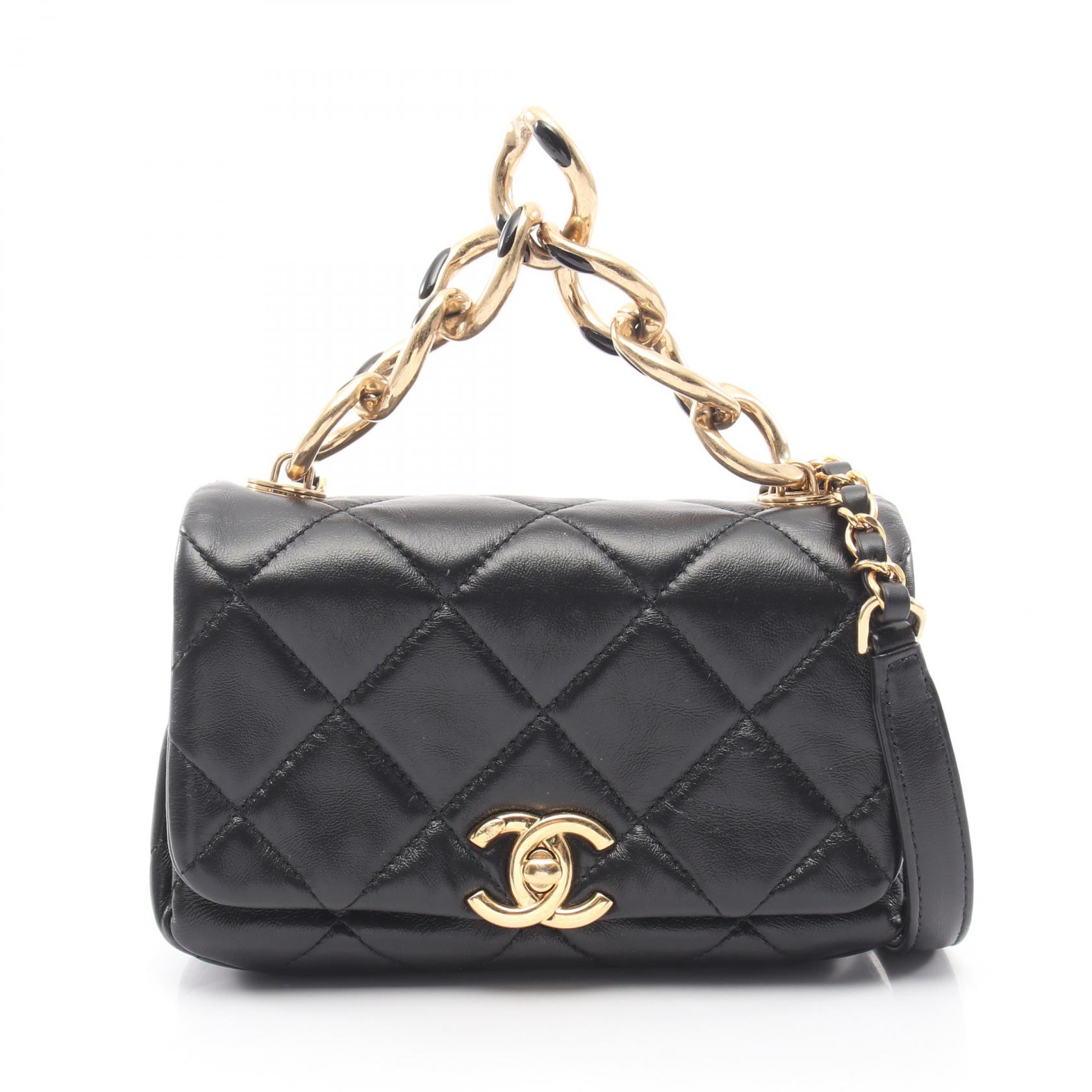 ≪5%OFFクーポン＆まとめ買い10% ～7/26 9:59〆≫シャネル CHANEL マトラッセ 2WAY ショルダーバッグ バッグ ラムスキン（羊革） レディース ブラック系 【中古】｜BRANDOFF TOKYO