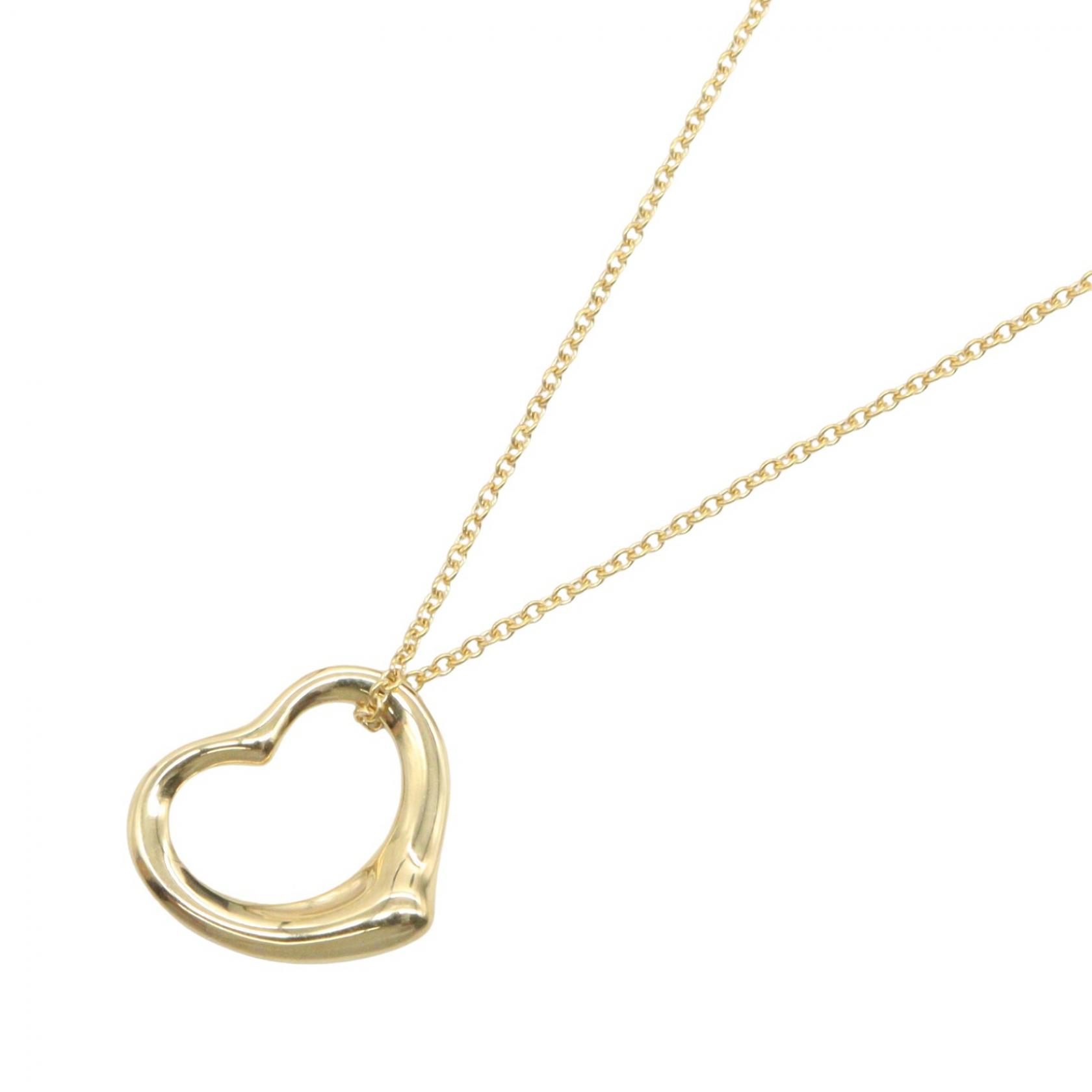 ≪5%OFFクーポン&まとめ買い10% ~7/26 9:59〆≫ティファニー TIFFANY&CO オープンハート ネックレス SM ネックレス ジュエリー K18(イエローゴールド) レディース ゴールド系 【中古】|BRANDOFF TOKYO