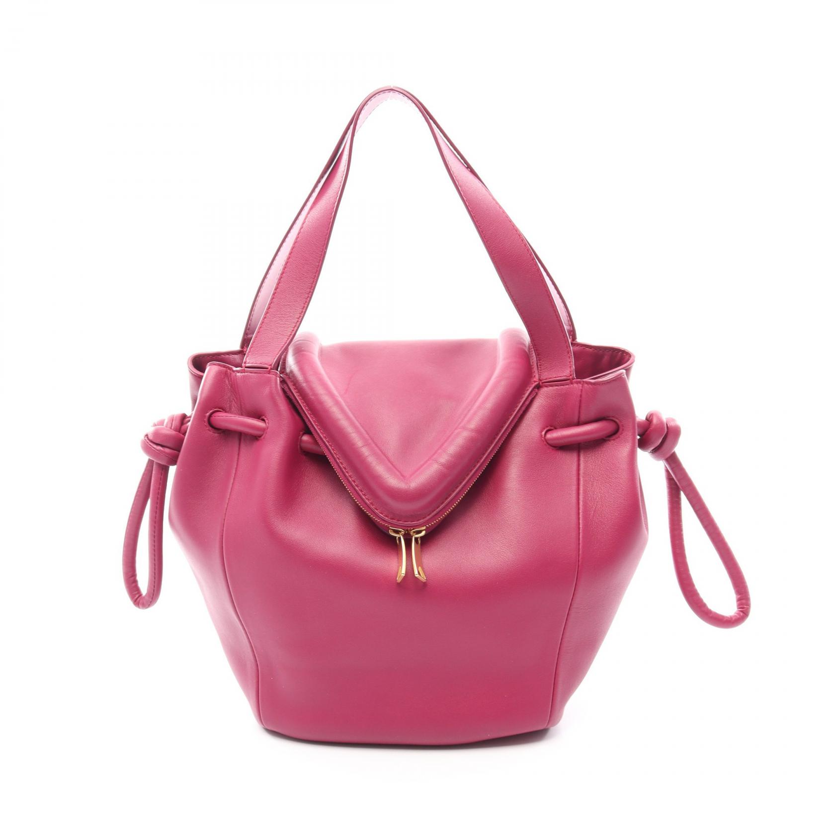 ボッテガヴェネタ BOTTEGA VENETA ピーク ハンドバッグ バッグ レザー レディース パープル系 【中古】｜BRANDOFF TOKYO